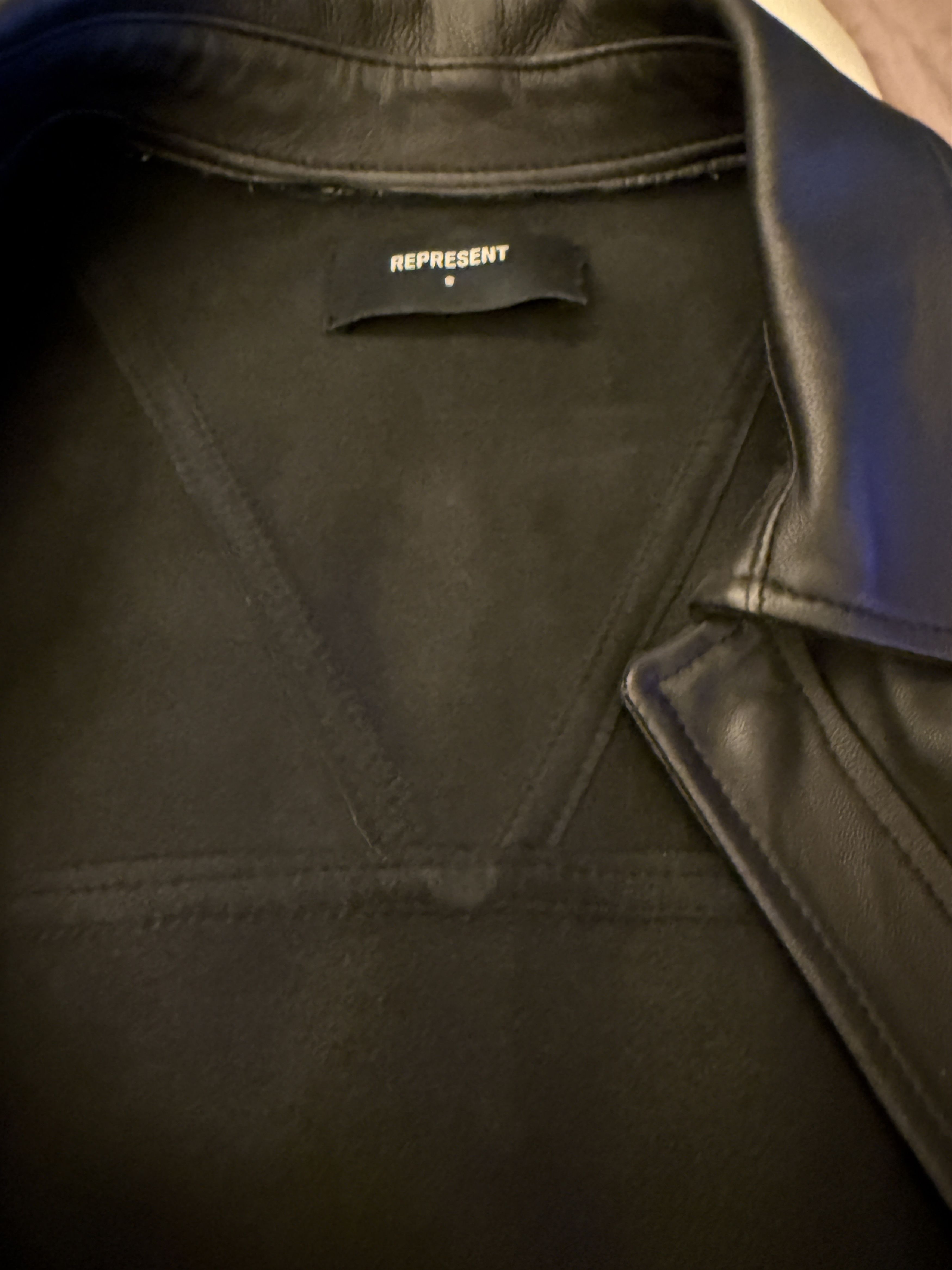Represent Clo. REPRESENT Leather Overshirt Size US S / EU 44-46 / 1 - 4 Thumbnail