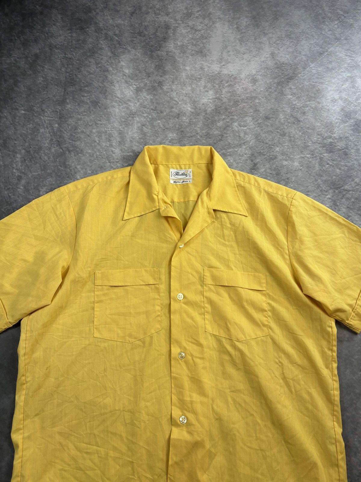 Vintage 1960s Bowling Shirt True Vintage Camp Collar Fleetline Short Size US M / EU 48-50 / 2 - 13 Thumbnail