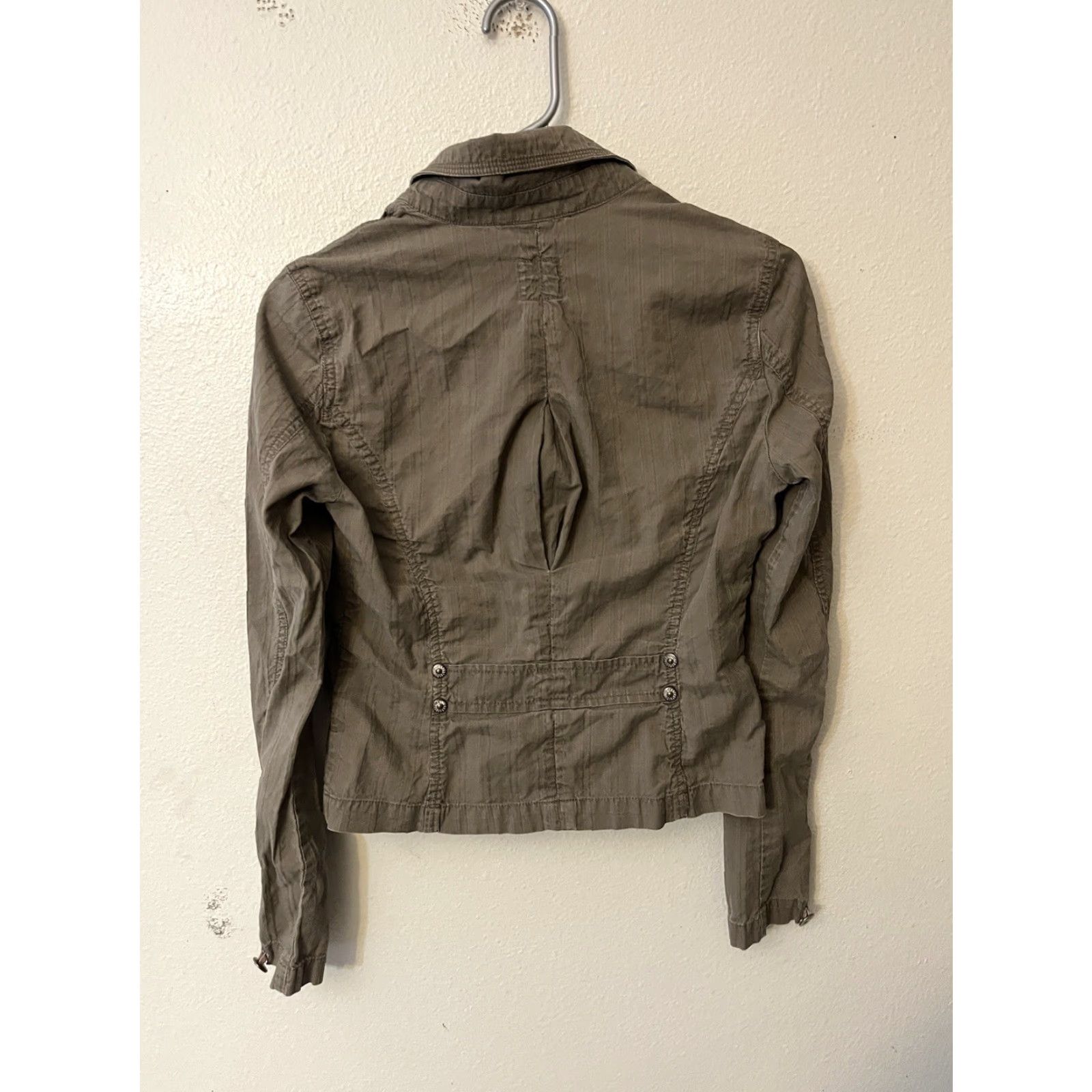 Aeropostale AEROPOSTALE Womens Jacket Shirt Button Up Brown 100% Cotton S Peacoat Vintage Casual Mens Womens Boys Girls Size S / US 4 / IT 40 - 3 Thumbnail