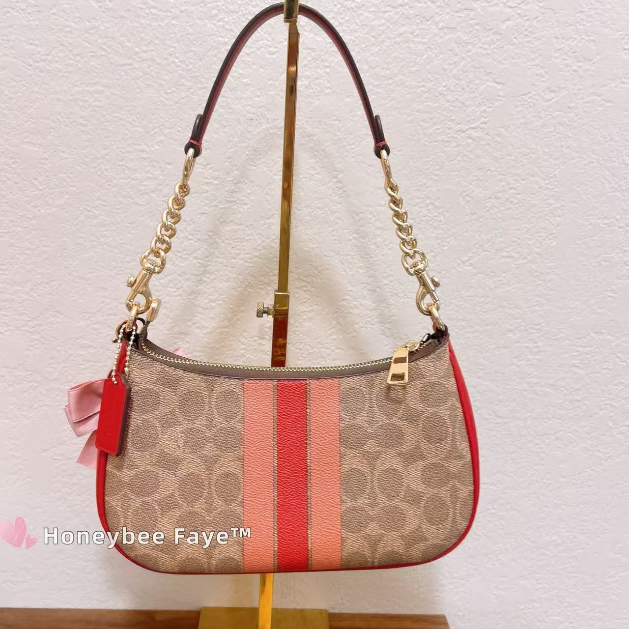 Coach Teri Shoulder Bag In Signature Canvas With Stripe CAL81 Size ONE SIZE - 2 Thumbnail