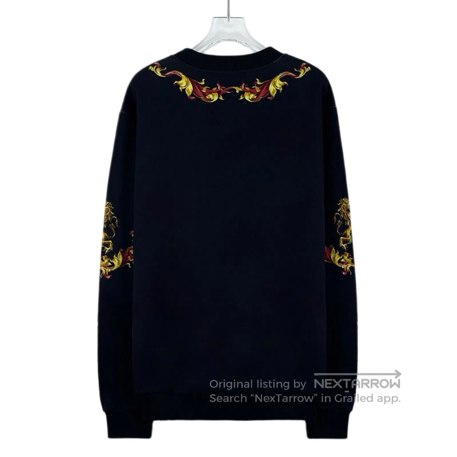 Dolce & Gabbana Dolce Gabbana Black Knight Court Print Cotton Crew Neck Lo Size US M / EU 48-50 / 2 - 2 Thumbnail
