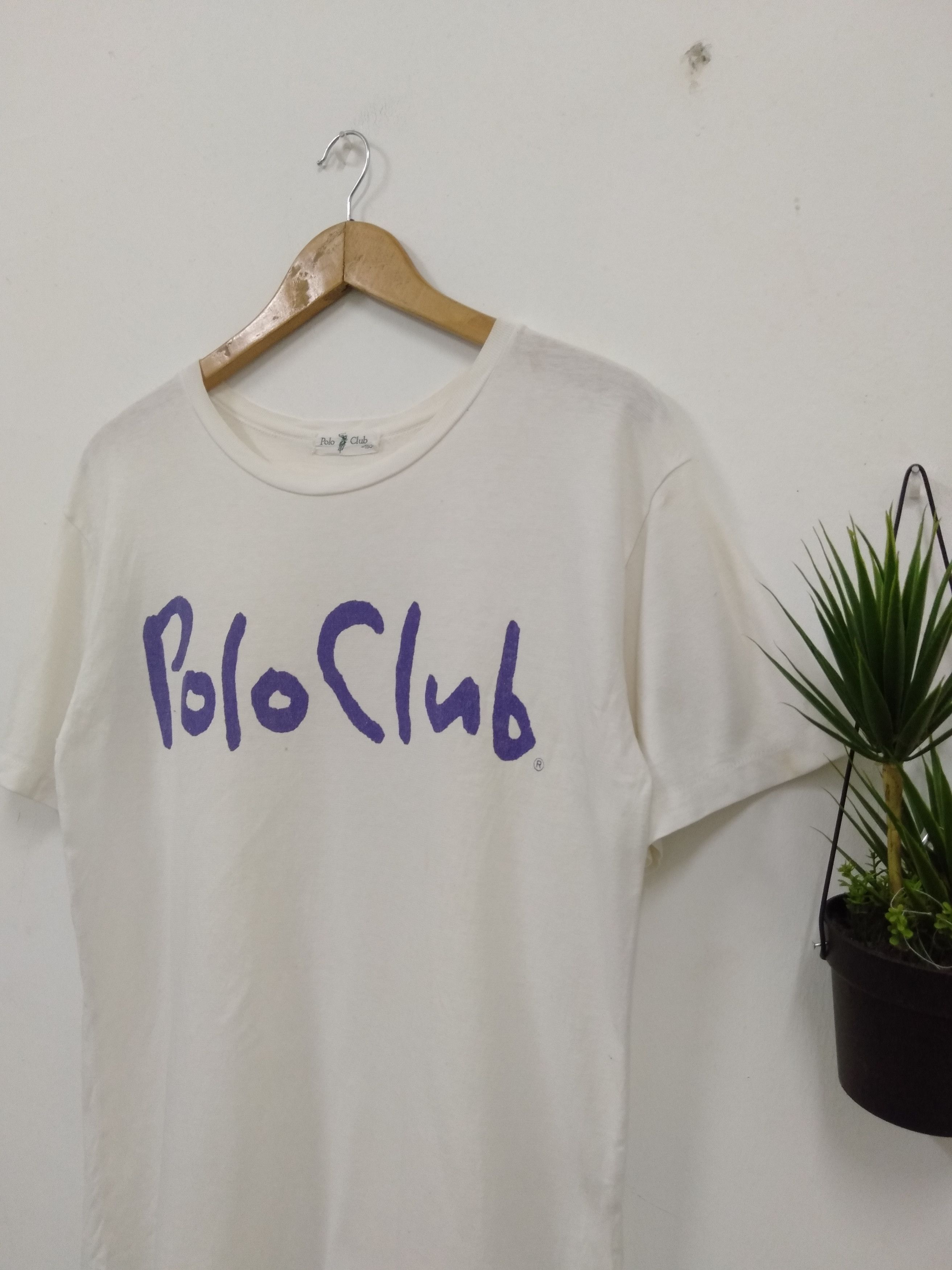 Polo Ralph Lauren Vintage 90s Polo Club big logo single stich t shirt #T02 Size US M / EU 48-50 / 2 - 4 Thumbnail