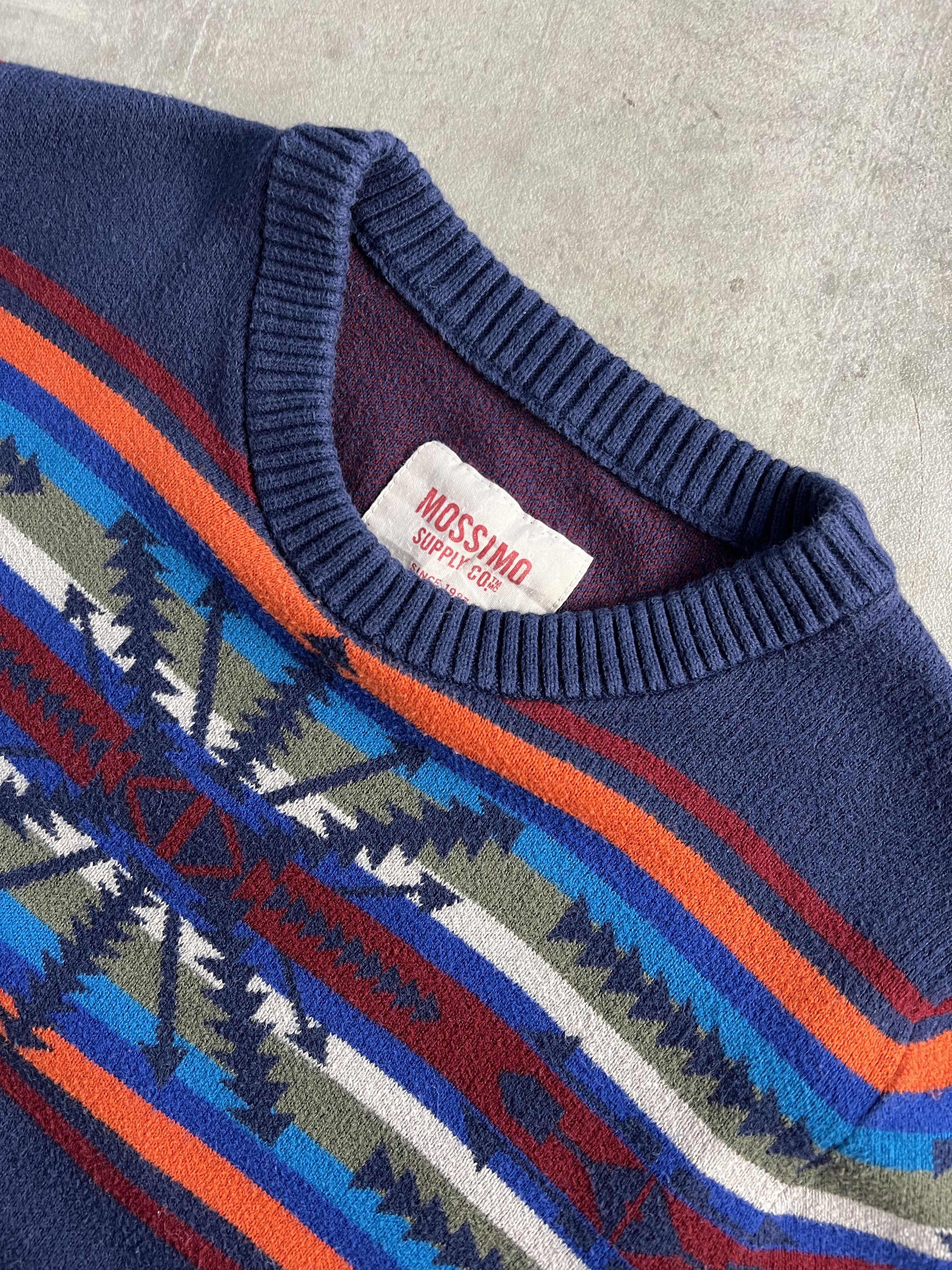 Vintage VINTAGE AZTEC PATTERN KNIT BLUE MEDIUM Size US M / EU 48-50 / 2 - 2 Thumbnail
