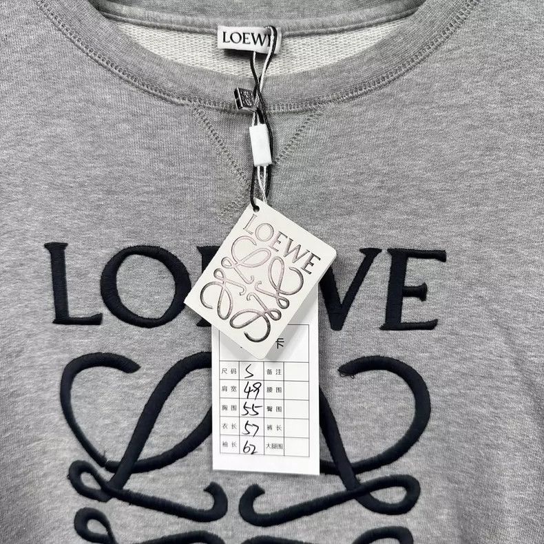 Loewe LOEWE Grey terry inverted chest embroidered Logo pullover Size S / US 4 / IT 40 - 3 Thumbnail