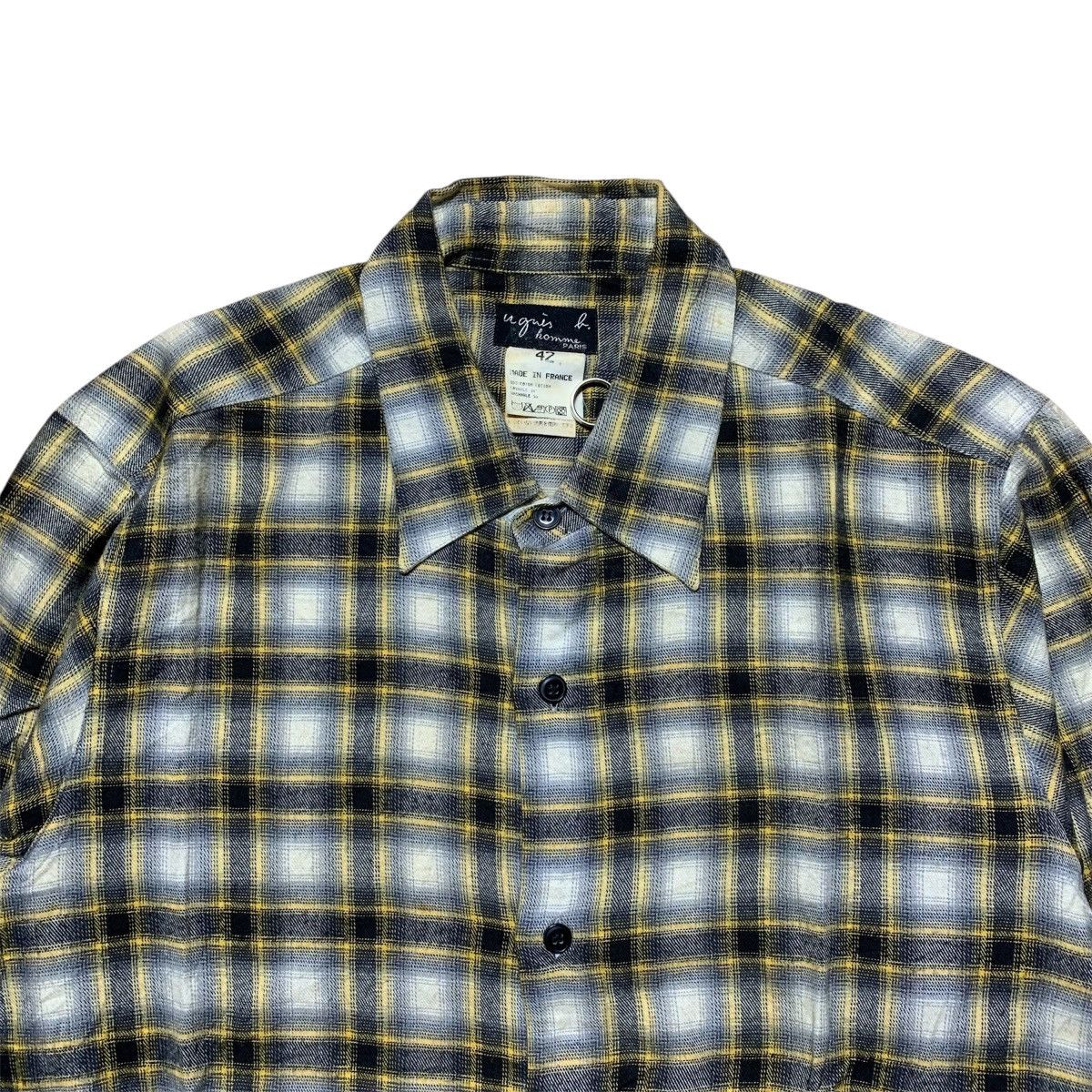 agnes b. Vtg Agnes B Veterano Multi Plaid Flannel Shirt Button Up Size US L / EU 52-54 / 3 - 2 Thumbnail