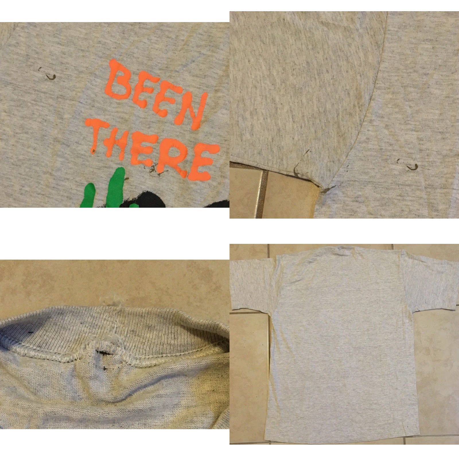 Vintage Vtg 90s Arizona Been There Done That Faded Distress Shirt M Gray Short Sleeve Mens Funny Joke Grunge Size US M / EU 48-50 / 2 - 8 Thumbnail