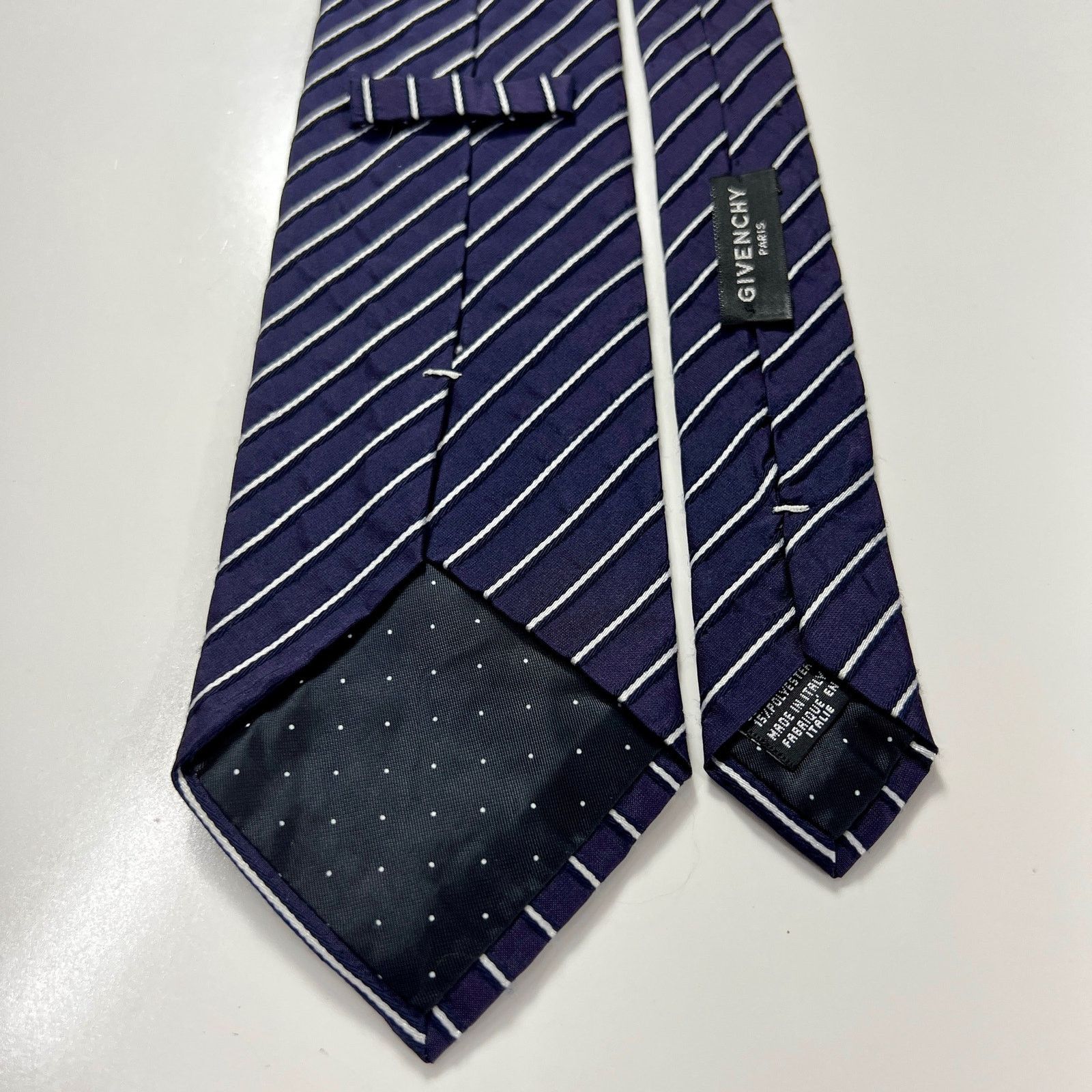 Givenchy Givenchy Paris Made In Italy Men's Tie Blue Silk Necktie Size ONE SIZE - 2 Thumbnail