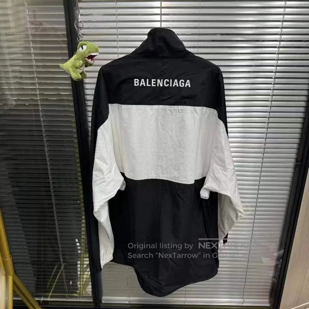 Balenciaga Black White Windbreaker Jacket.