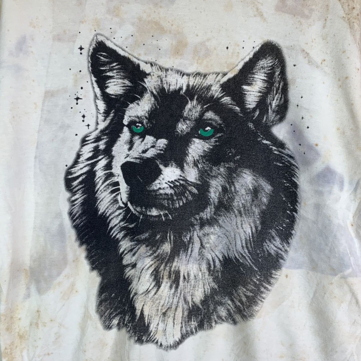 Japanese Brand × Vintage Wolf Distressed Faded sweater (very rare item)#K01570 Size US M / EU 48-50 / 2 - 12 Thumbnail