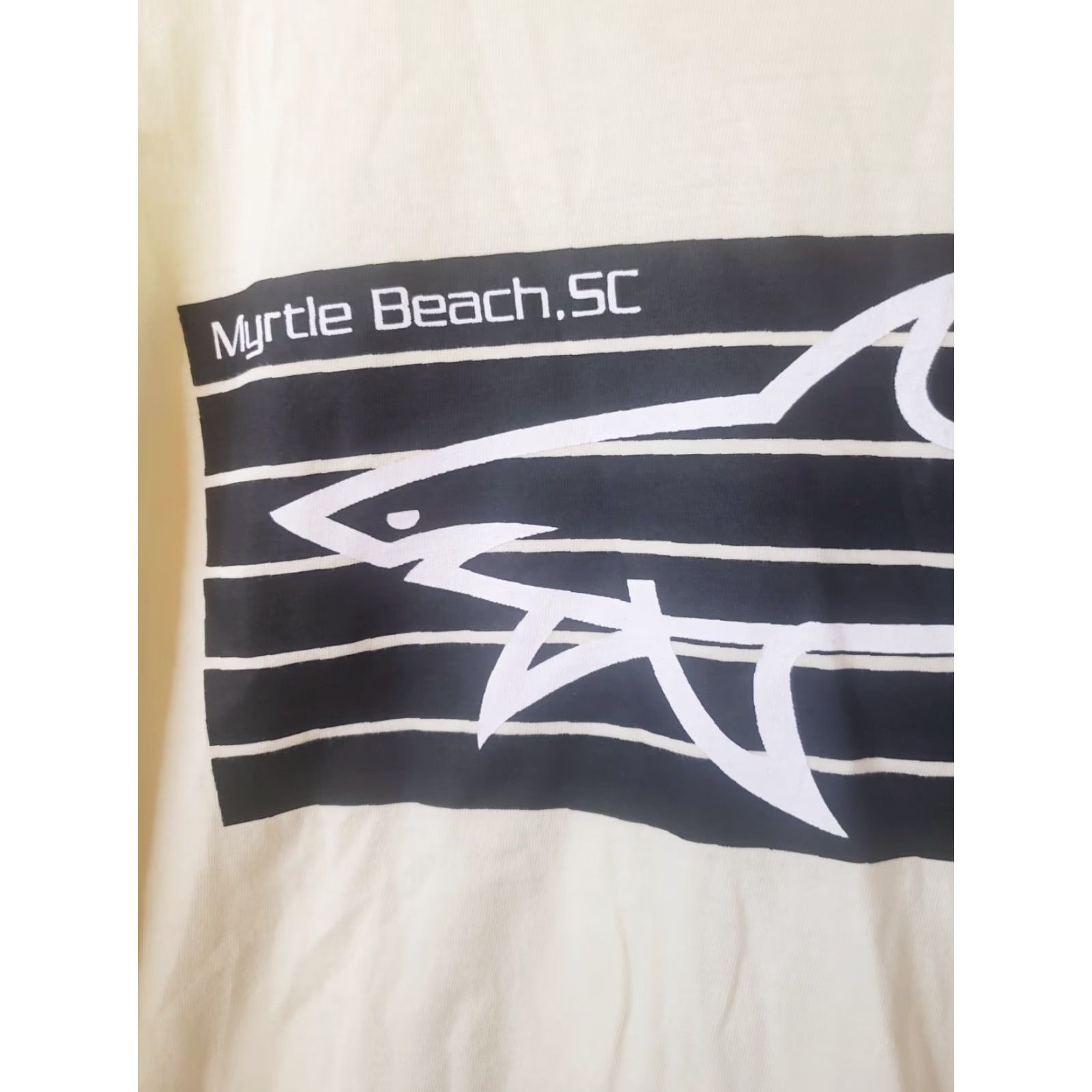 Vintage Southern Spirit Stay Salty Myrtle Beach SC T-Shirt Women S Long Sleeve Yellow 90s? Size S / US 4 / IT 40 - 5 Thumbnail
