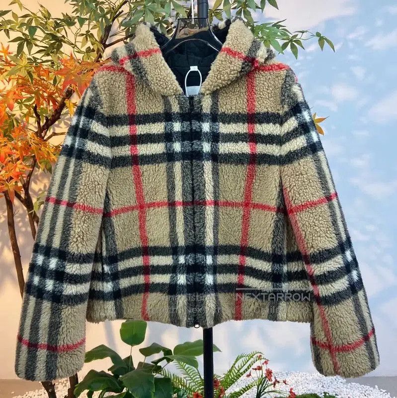 Burberry Color Block Wool Women's Jacket.