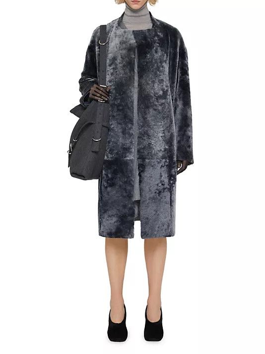 Givenchy o1w1db10325 Shearling Coat in Grey Size M / US 6-8 / IT 42-44 - 2 Thumbnail