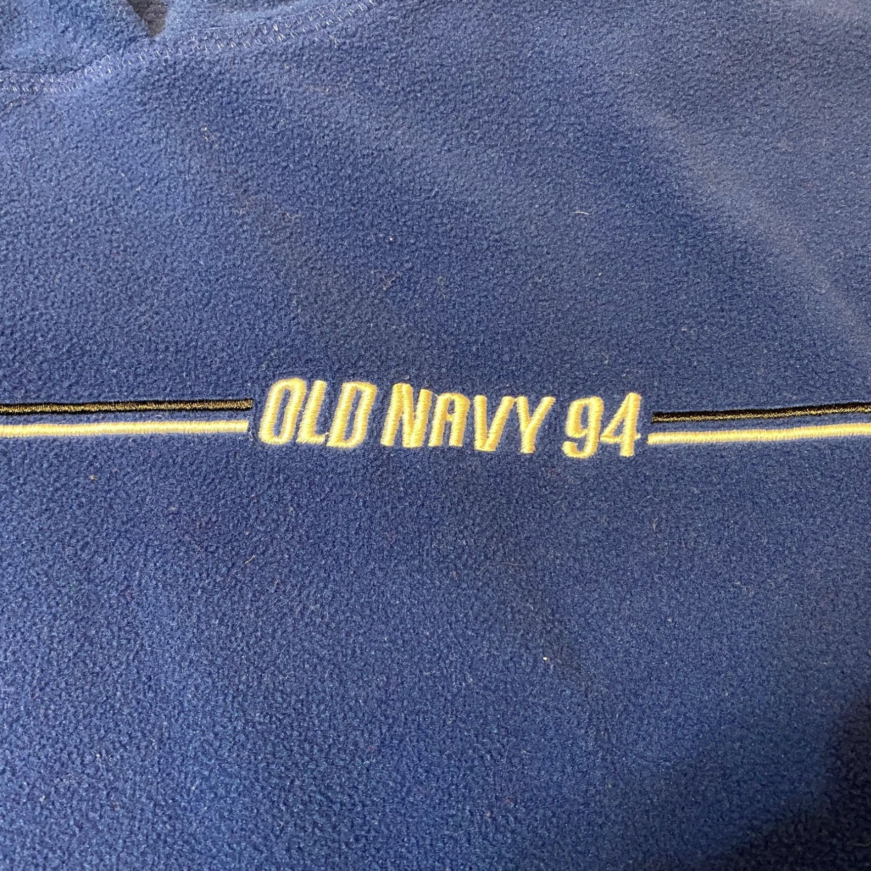 Old Navy Old Navy Hoodie Mens XL Blue Embroidered 94 Fleece Pullover Size US XL / EU 56 / 4 - 6 Thumbnail