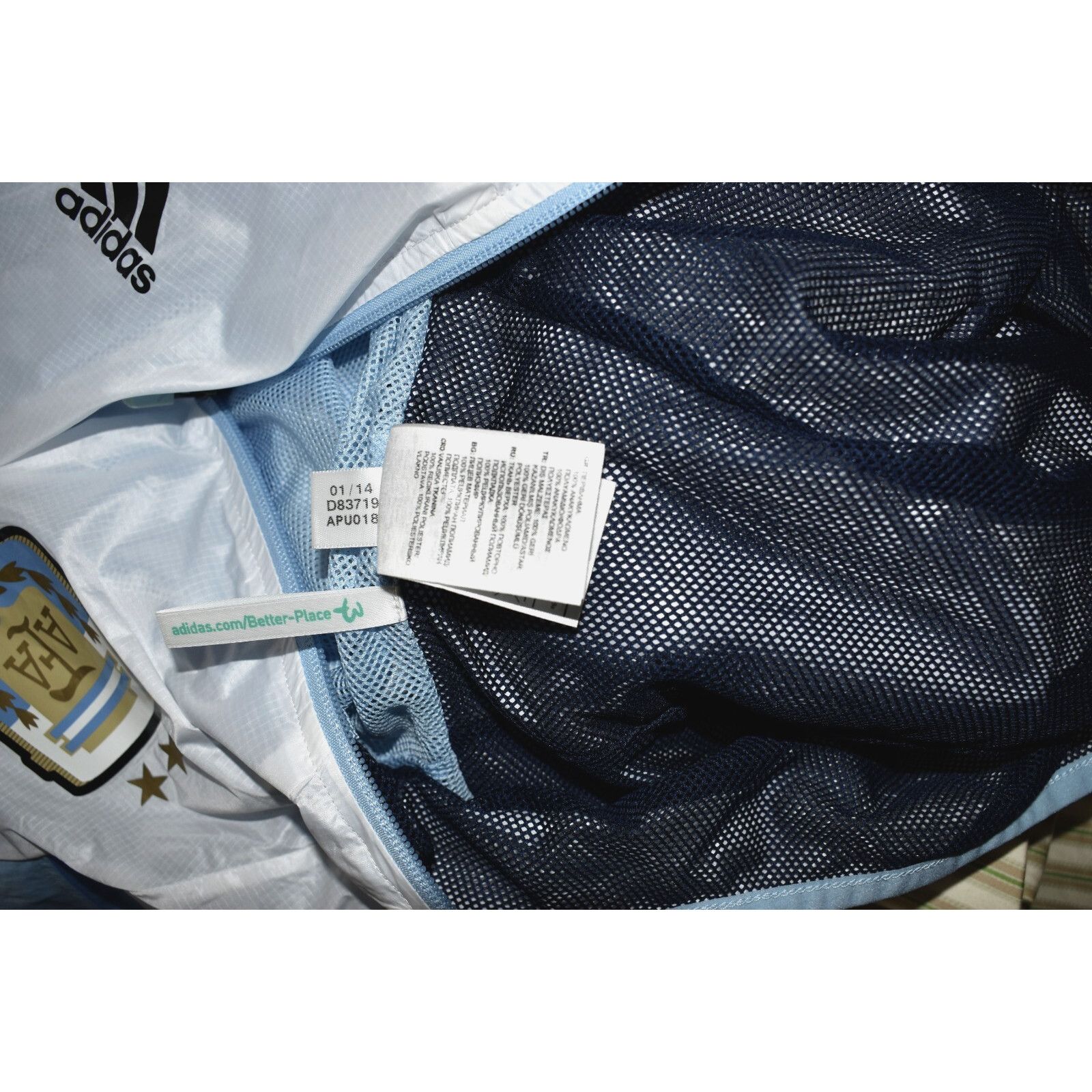 Adidas ADIDAS Argentina AFA World Cup 2014 Messi Era White Jacket L Size US L / EU 52-54 / 3 - 7 Thumbnail