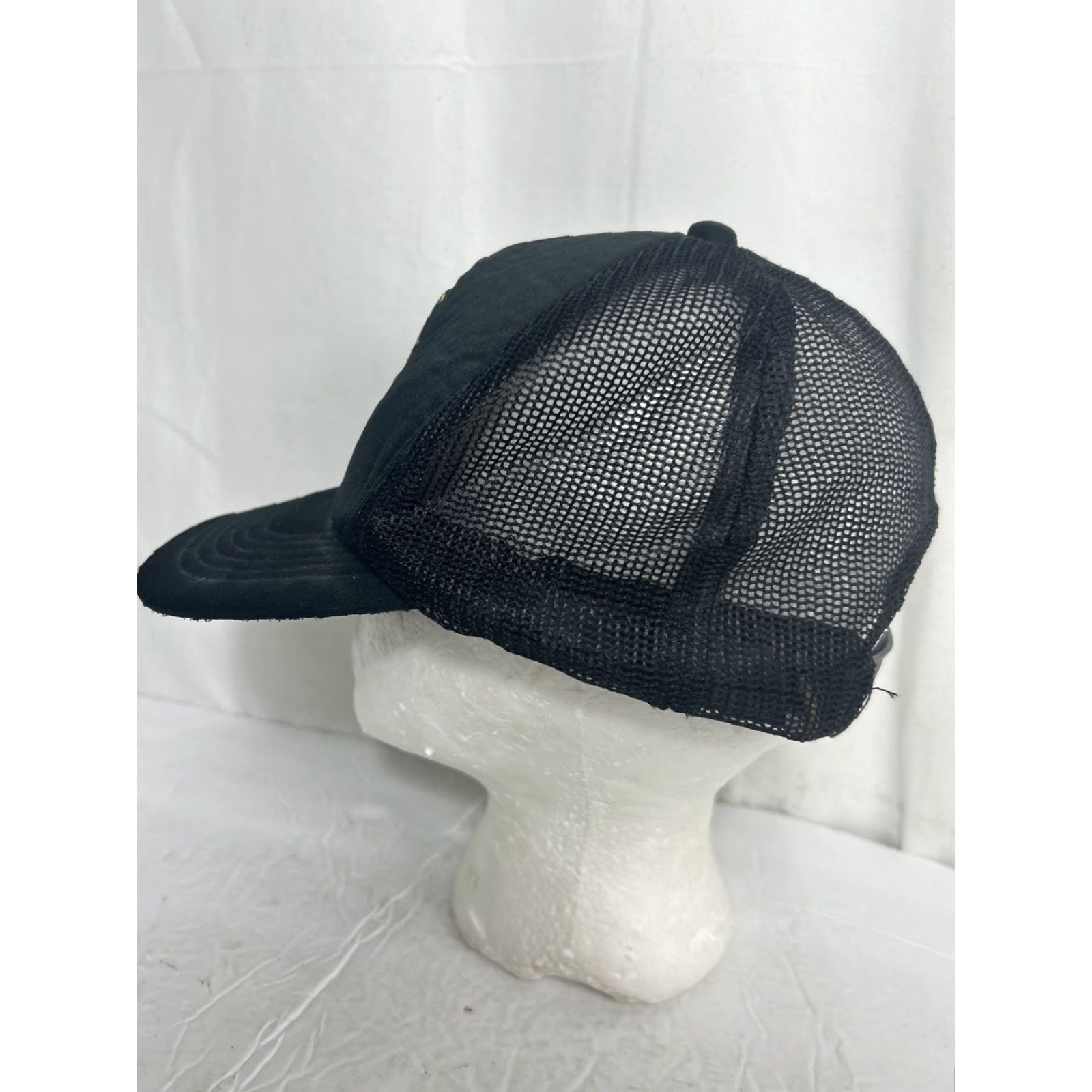 Disney VINTAGE Dick Tracy Trucker Hat Black SnapBack Adjustable Distressed Men One Size Disney Kapit? Size ONE SIZE - 6 Thumbnail