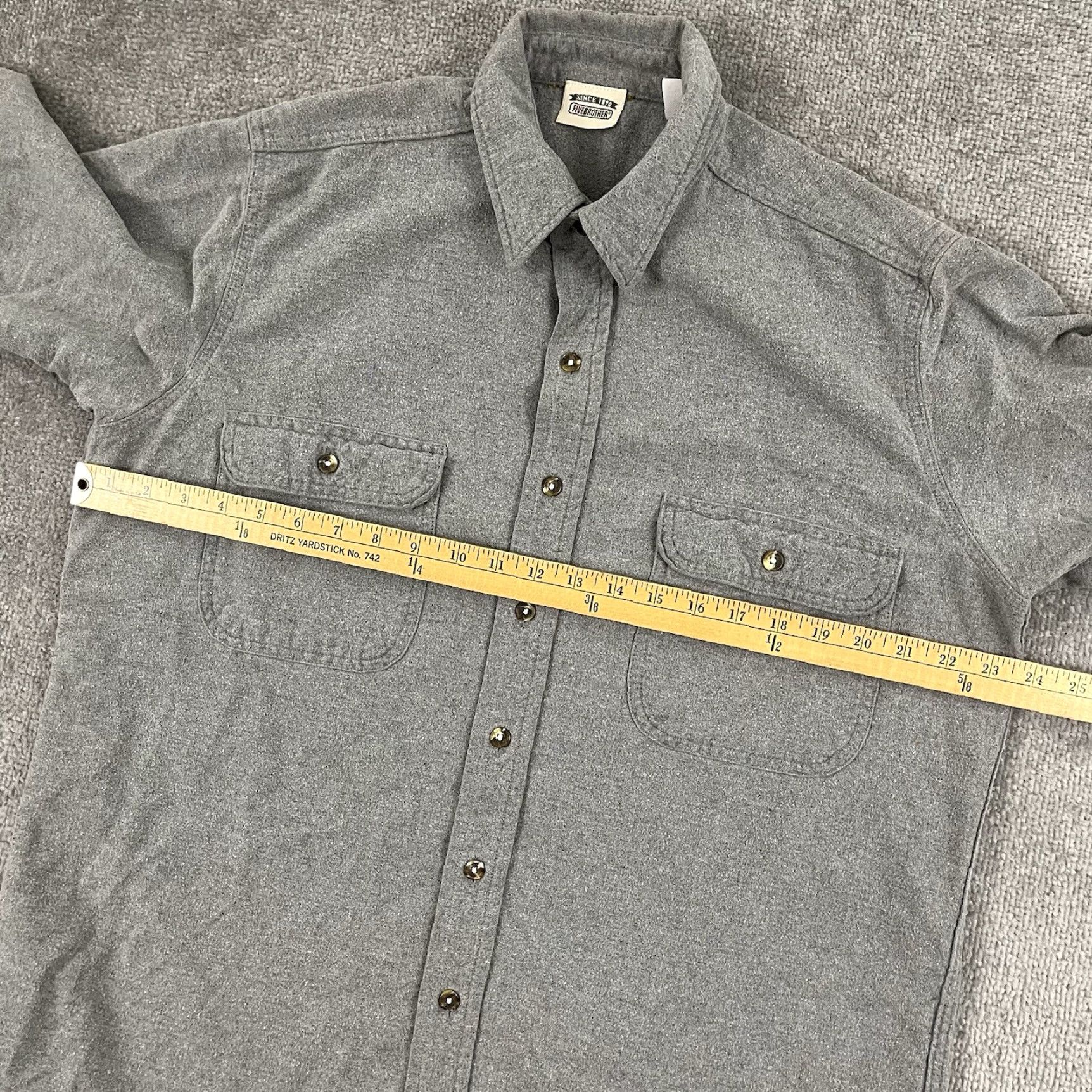 Vintage VINTAGE Five Brothers Shirt Men's L Gray Plaid Button-Up Long Sleeve Flannel Casual Outdoor Size US L / EU 52-54 / 3 - 4 Thumbnail