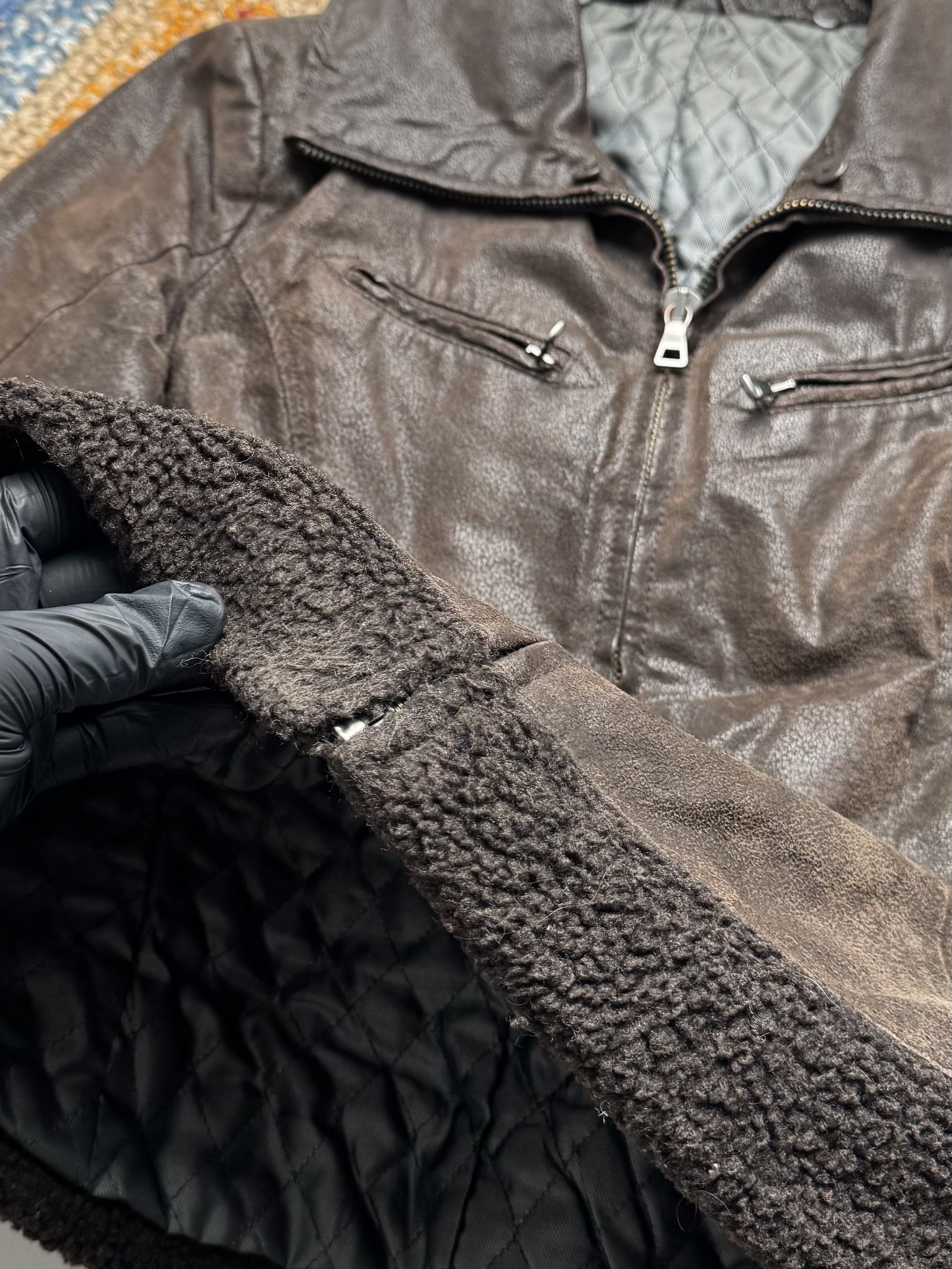 Vintage Vintage Cropped Real Leather Jacket (E4) Size L / US 10 / IT 46 - 3 Thumbnail