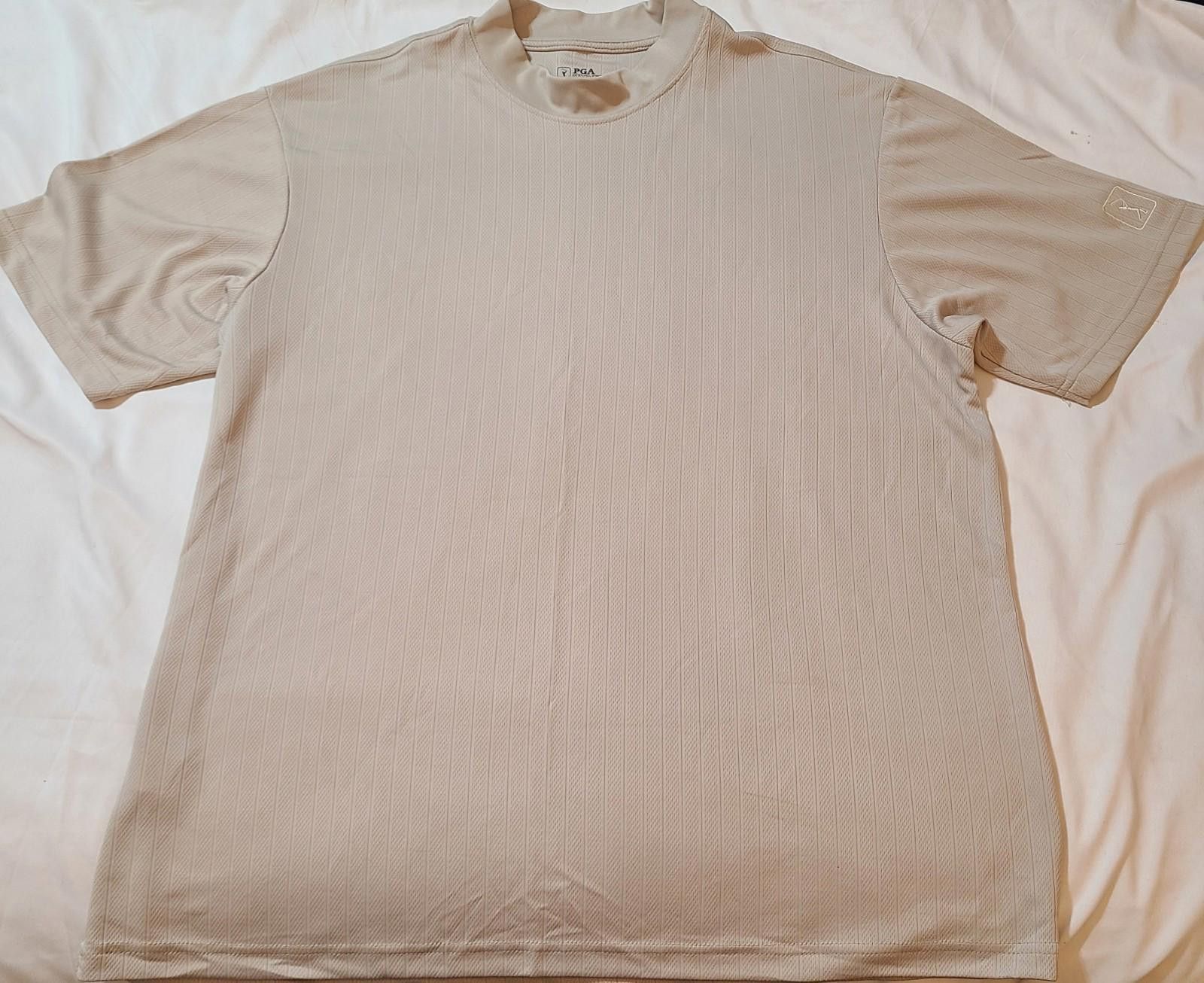 PGA Tour 2pk PGA Tour Dry Shirt Mens Size XL (NWT-Blue, EUC-Tan) Golf Size ONE SIZE - 12 Thumbnail