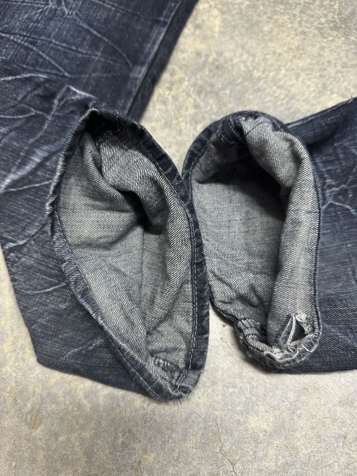 If Six Was Nine × Japanese Brand Vintage Wild Life Denim Clawmark Distressed Washed Jean Size US 33 - 16 Thumbnail