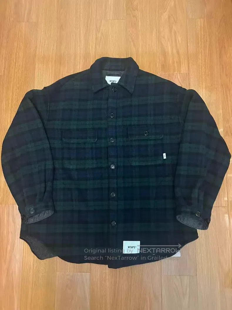 Wtaps Wtaps Wool Tweed Heavy Shirt, Green Size US M / EU 48-50 / 2 - 1 Thumbnail