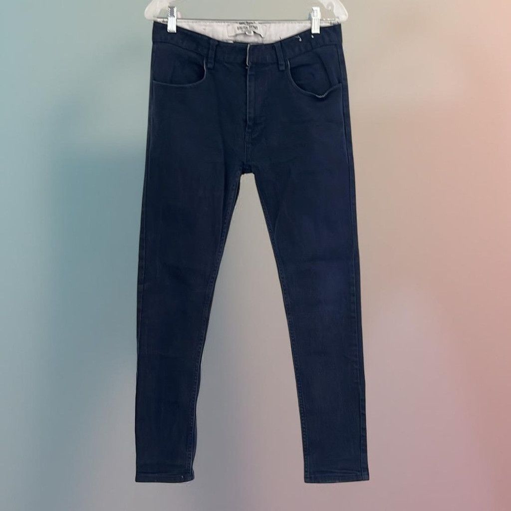 Topman Topman stretch skinny Men's Blue Jeans Size US 32 / EU 48 - 1 Thumbnail