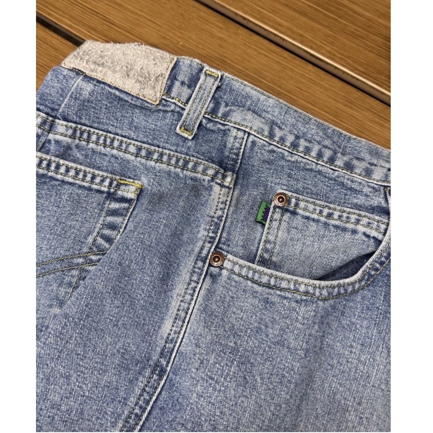 Todd Oldham Y2k BAGGY Fit Jeans Mens Todd Oldham 35x28 Wide Leg Type Size US 35 - 8 Thumbnail