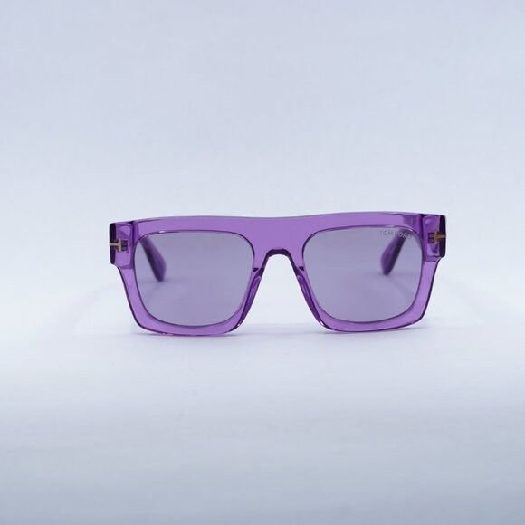 Tom Ford Tom Ford FT0711 81Y Fausto Sunglasses Violet Square Frame Size ONE SIZE - 3 Thumbnail