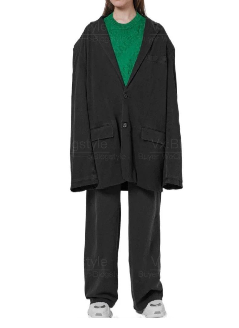 Balenciaga Balenciaga Worn Distressed Suit Jacket Coat Size US XS / EU 42 / 0 - 7 Thumbnail