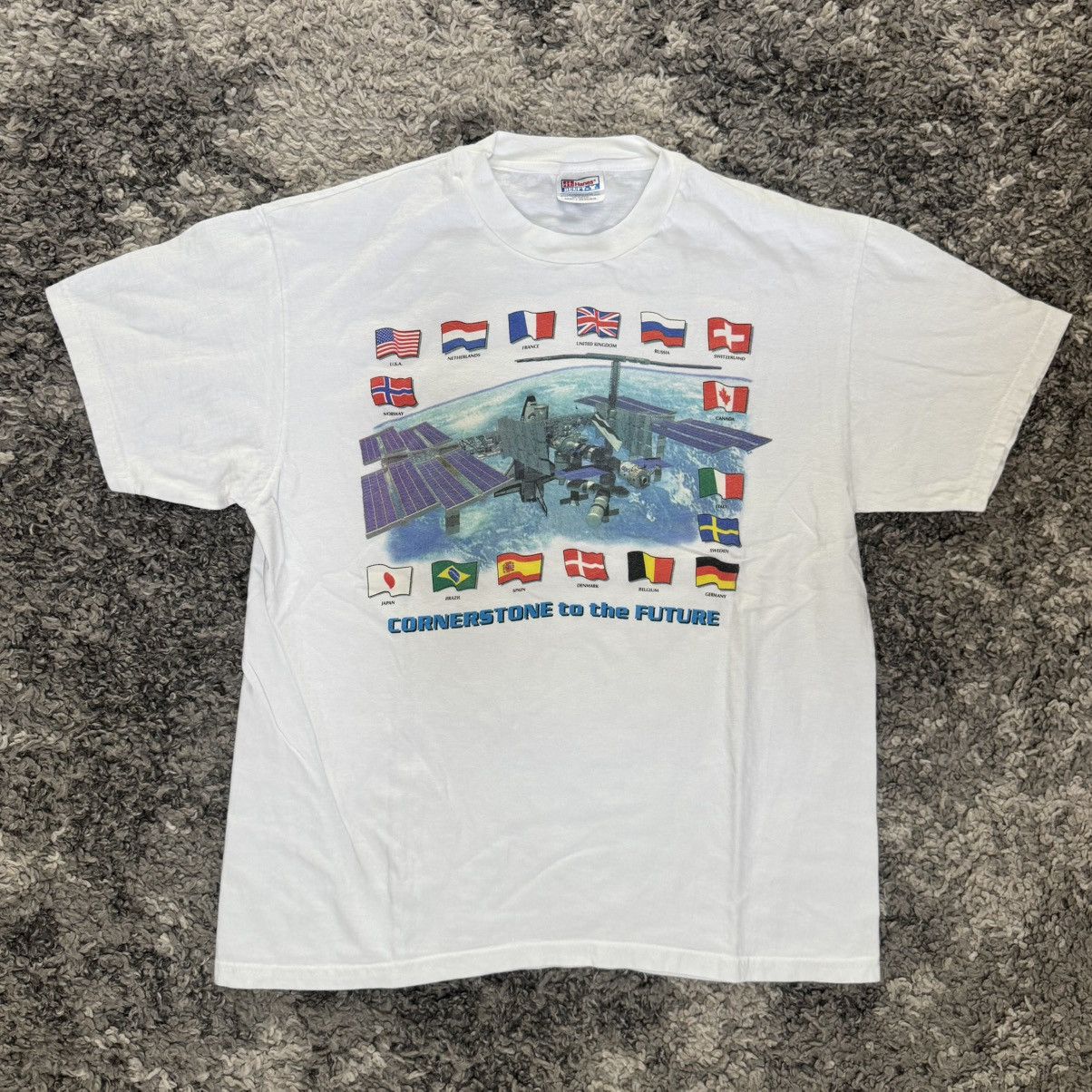 Hanes VINTAGE ISS Space Station Hanes Shirt L Size US L / EU 52-54 / 3 - 1 Thumbnail