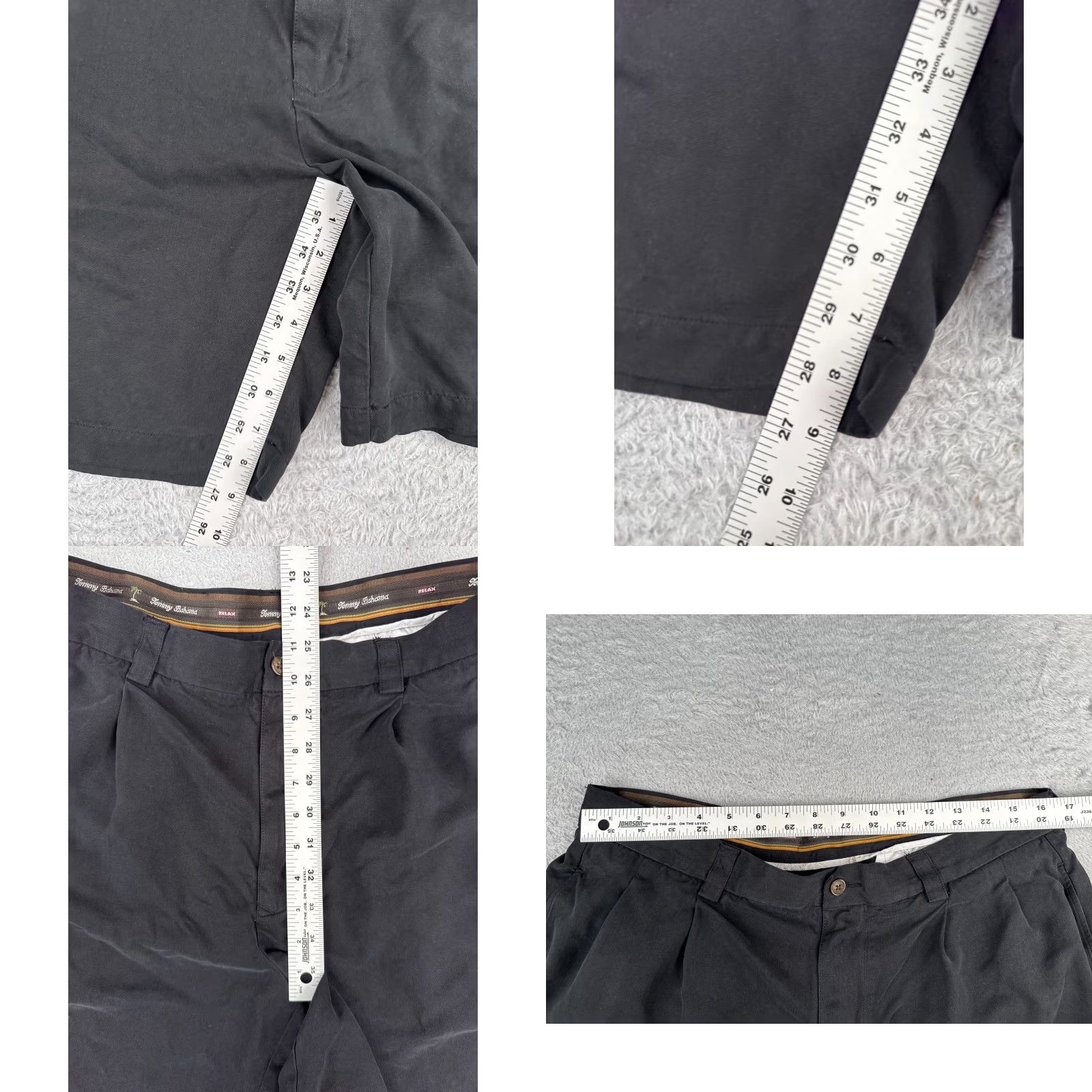 Tommy Bahama VINTAGE Tommy Bahama Bermuda Shorts Men 36 Black Silk Pleated Beach 9in Inseam Adult Regular Mens Size US 36 / EU 52 - 8 Thumbnail