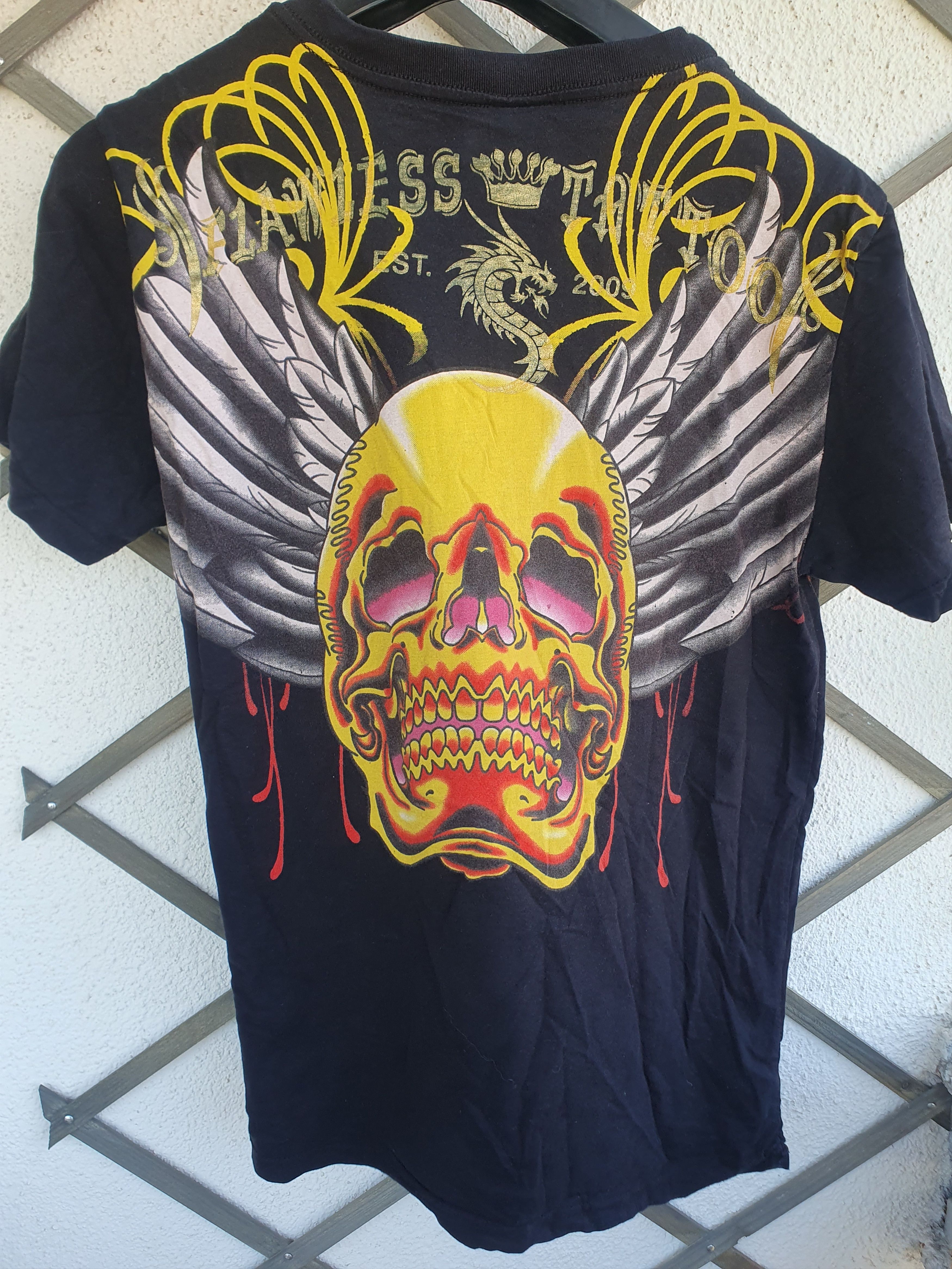 Vintage Flawless Tattoo Vintage Rhinestone Y2K Double Sided t-shirt Size US M / EU 48-50 / 2 - 2 Thumbnail