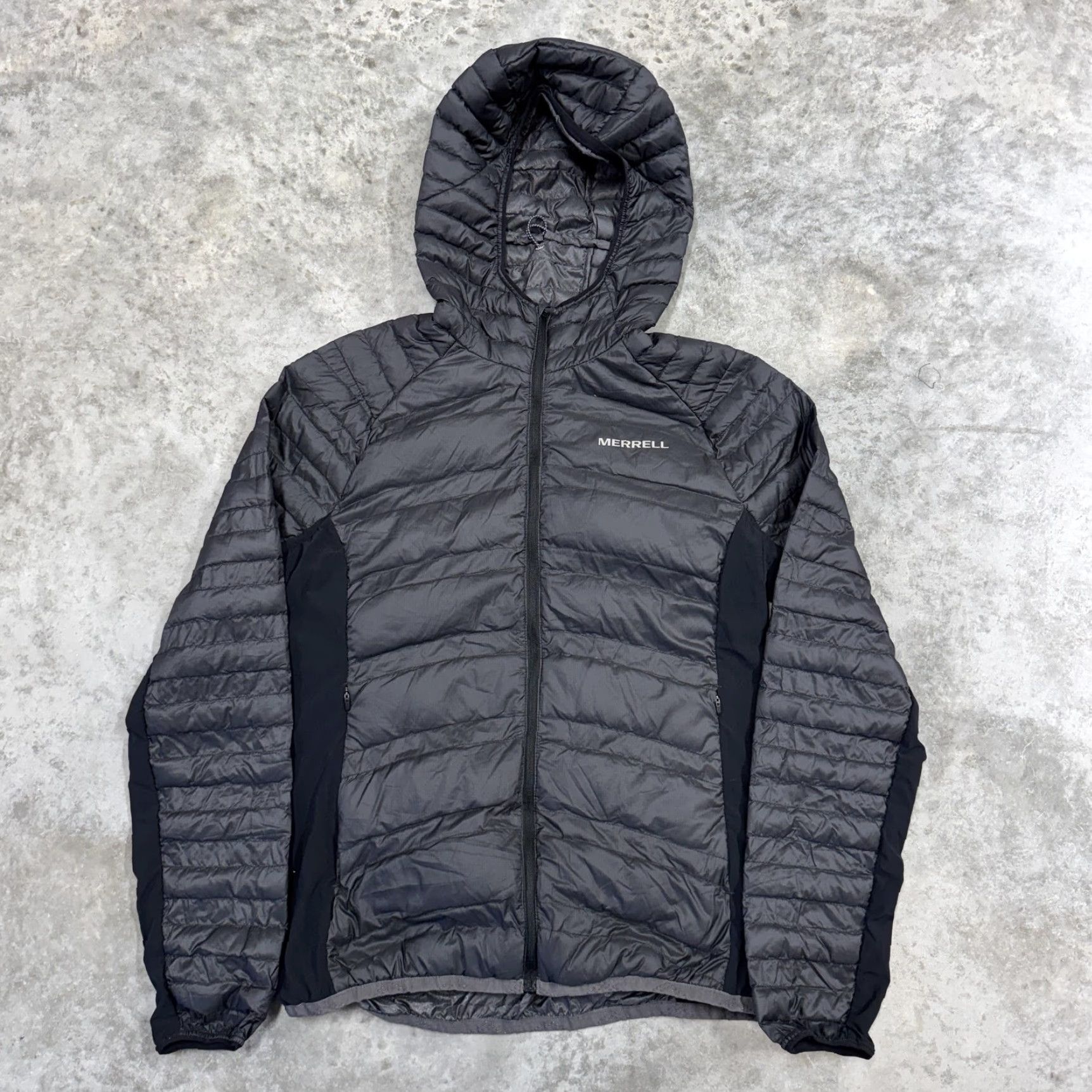 Merrell Merrell Jacket Womens Small Gray Hooded Full Zip Insulated Lightweight Hiking Size S / US 4 / IT 40 - 2 Thumbnail