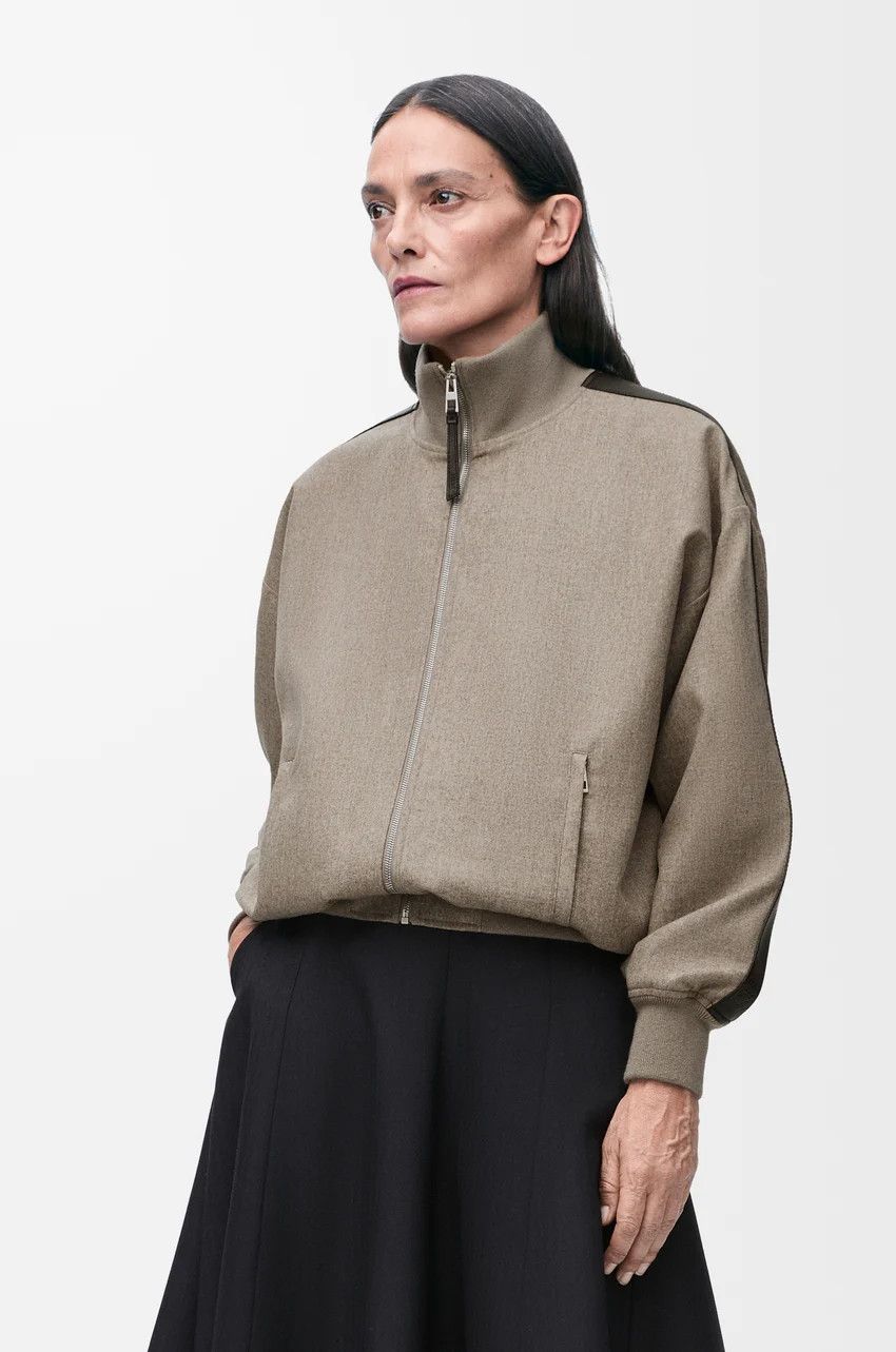 Loewe o1loc1c0525 Tracksuit Jacket In Wool And Cashmere in Beige Size XS / US 0-2 / IT 36-38 - 3 Thumbnail