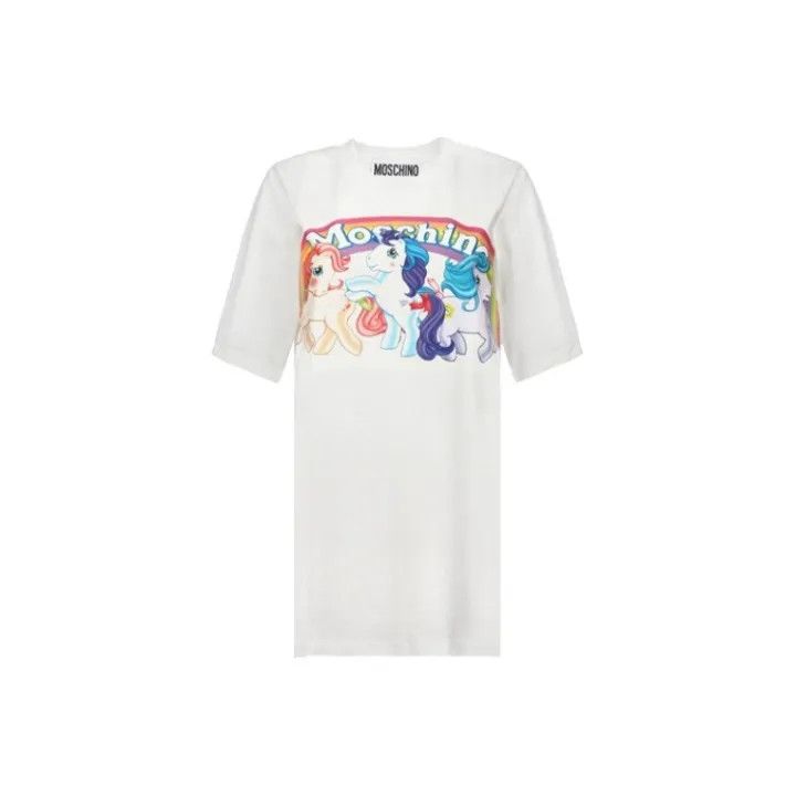Moschino Moschino Rainbow Pony Print T-Shirt for Women 0079 Size XXS / US 00 / IT 34 - 1 Thumbnail