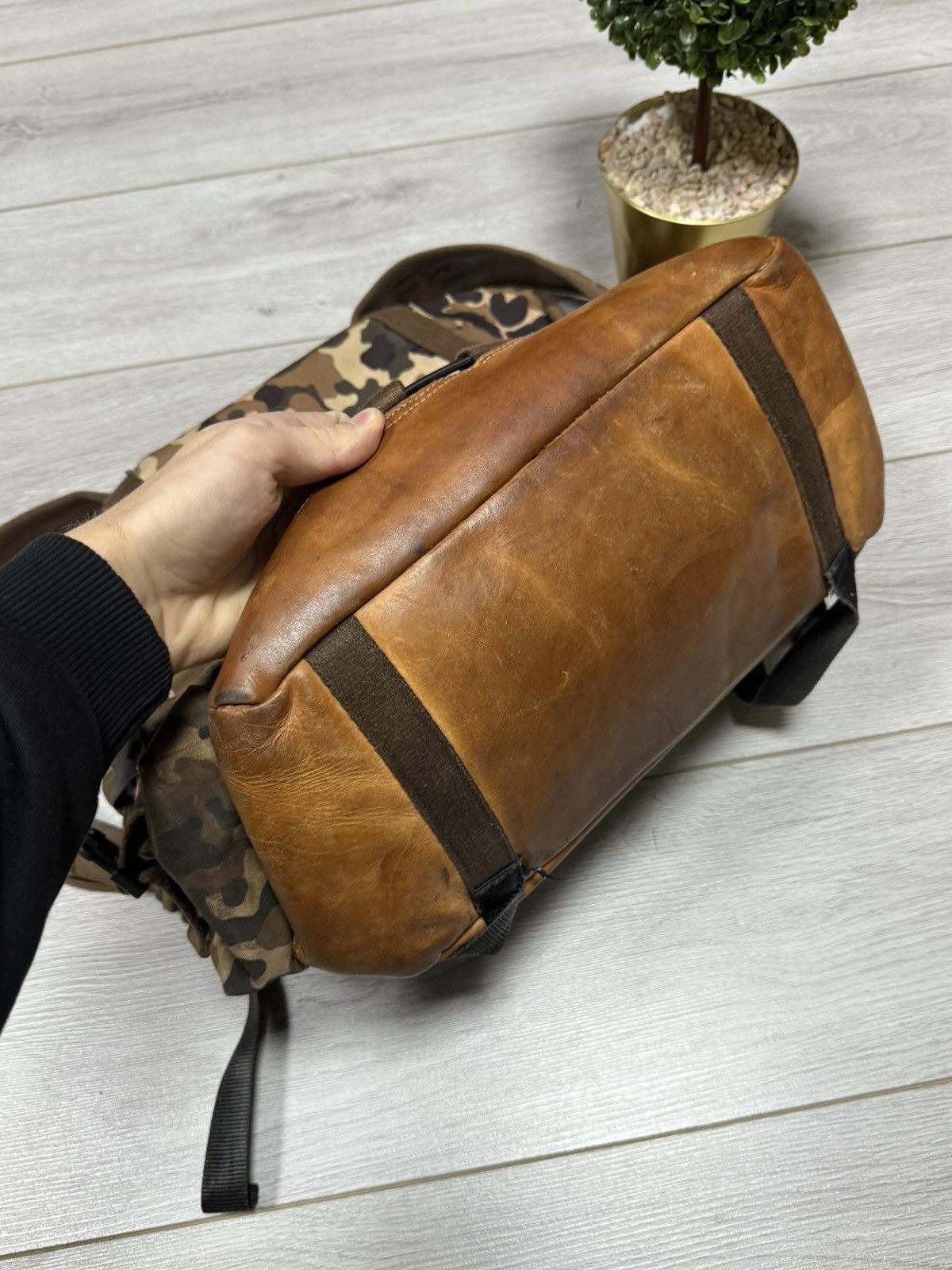 Eastpak Eastpak x APC camouflage leather hiking backpack rucksack Size ONE SIZE - 5 Thumbnail