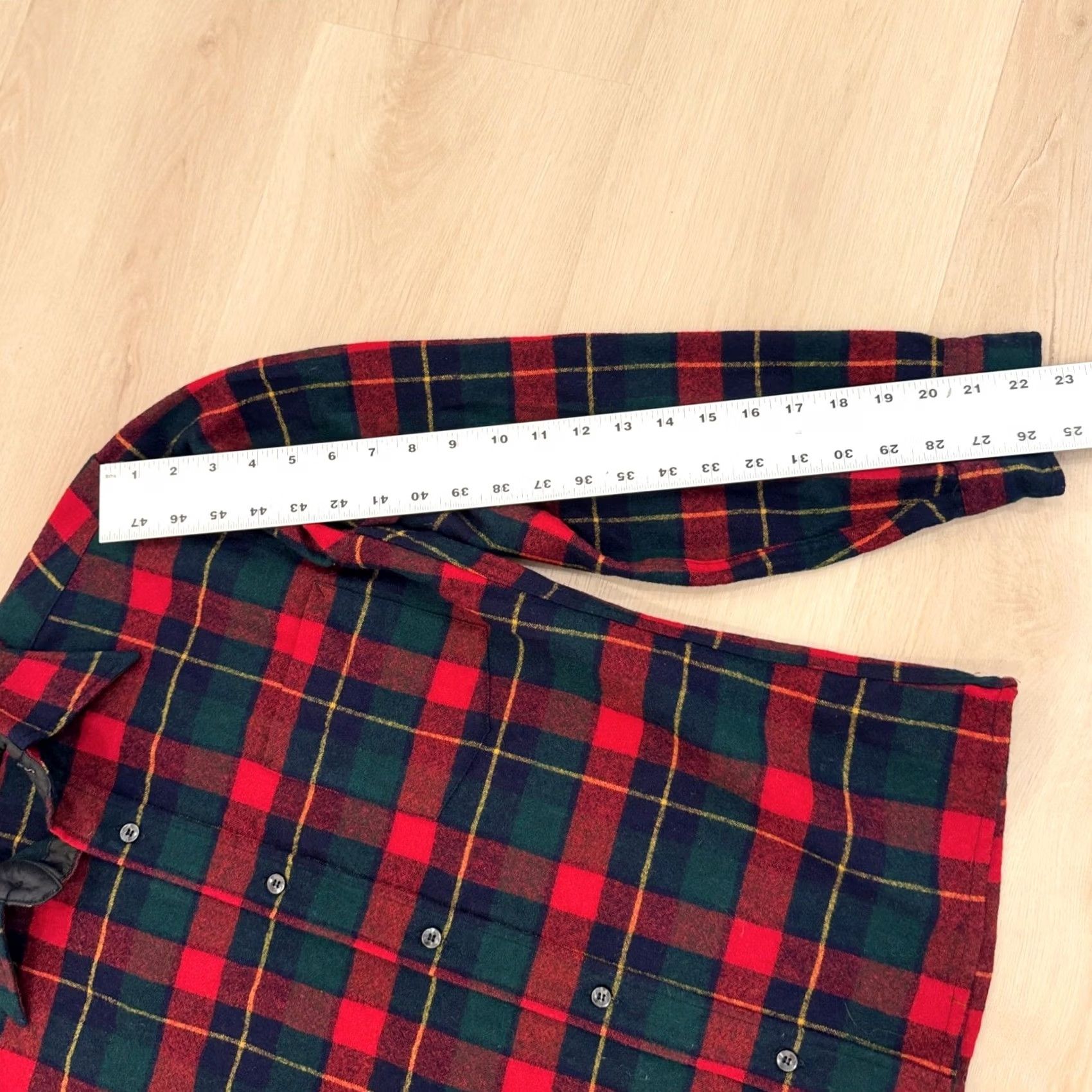 Pendleton VINTAGE Pendleton Shirt Jacket Plaid Wool Flannel Button Up S USA Red Mens Wool Shirt Jacket Size US S / EU 44-46 / 1 - 7 Thumbnail