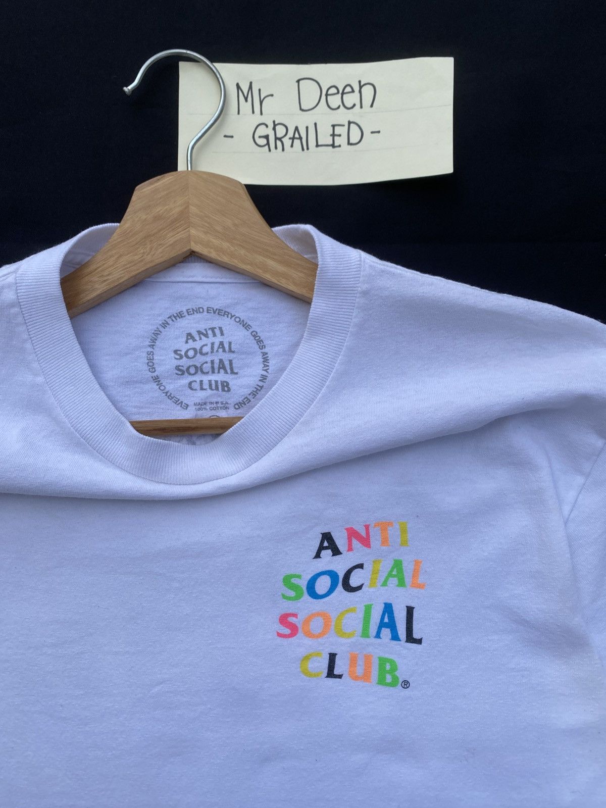 Anti Social Social Club Rare Anti Social Social Club Multicolor Spellout Tshirt Size US M / EU 48-50 / 2 - 14 Thumbnail