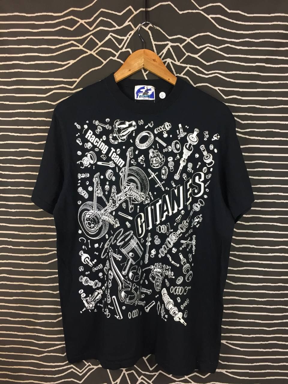 Vintage Vtg Gitanes Paris Racing Team Technical Schematic Tee Size L Size US L / EU 52-54 / 3 - 1 Thumbnail