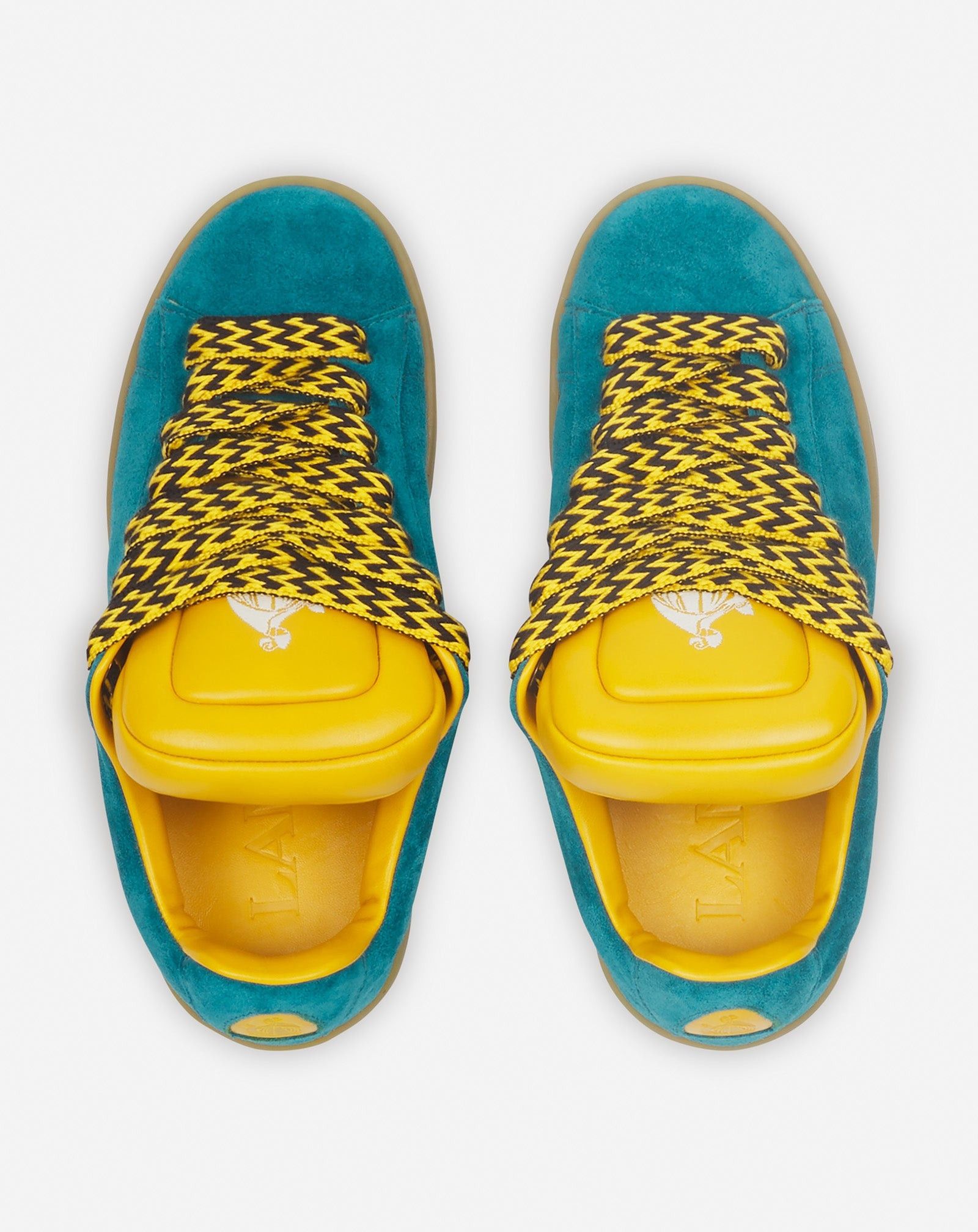 Lanvin o1mle0825 Leather Curb Sneakers in Multicolor Size US 7 / EU 40 - 5 Thumbnail