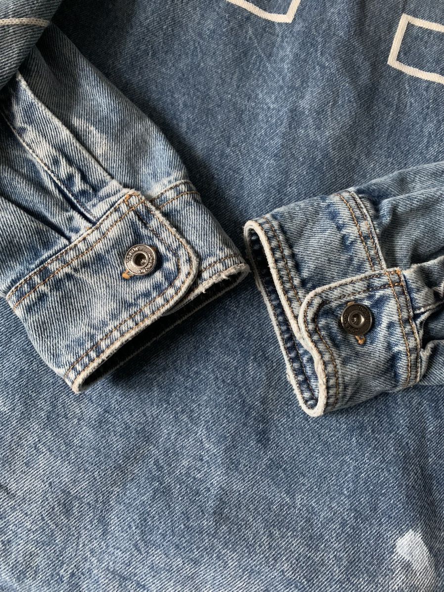 Off-White Off-White Diagonal Outline Paint Denim Over-Shirt Jacket Size US M / EU 48-50 / 2 - 13 Thumbnail
