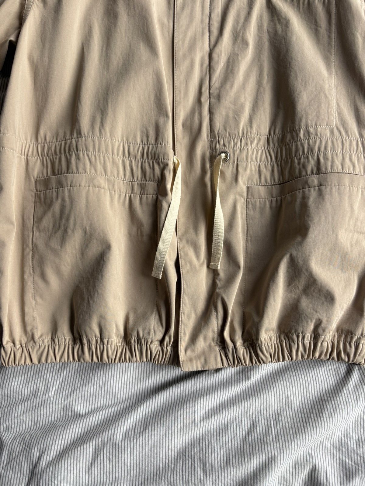Lemaire Lemaire Beige Cotton Drawstring Jacket Size 34 Size US M / EU 48-50 / 2 - 2 Thumbnail