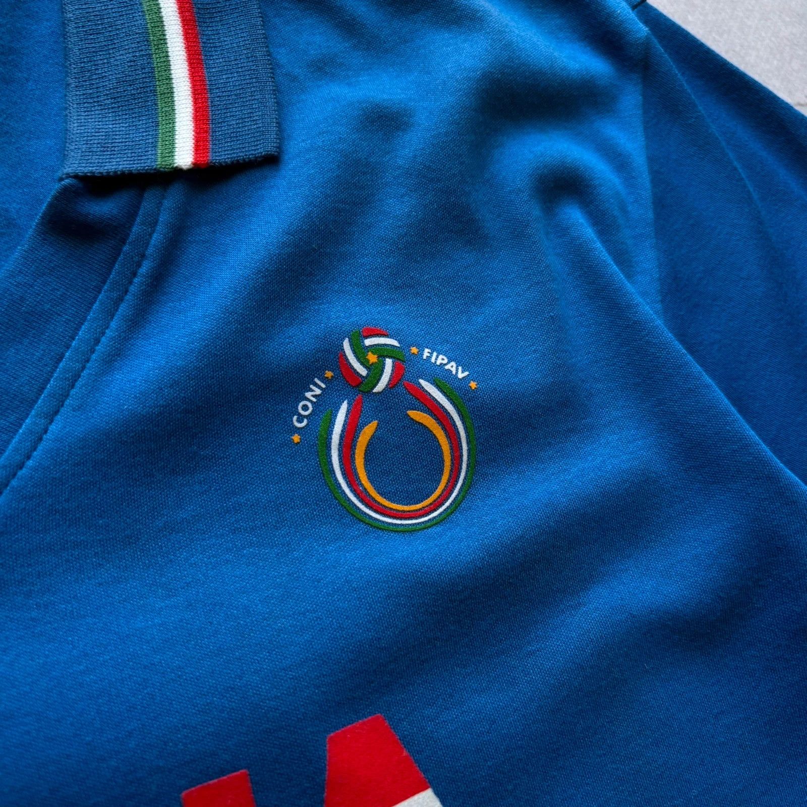 Asics 1996 Asics #8 Bracci Italy Volleyball Jersey Coni Fipav Size US L / EU 52-54 / 3 - 7 Thumbnail