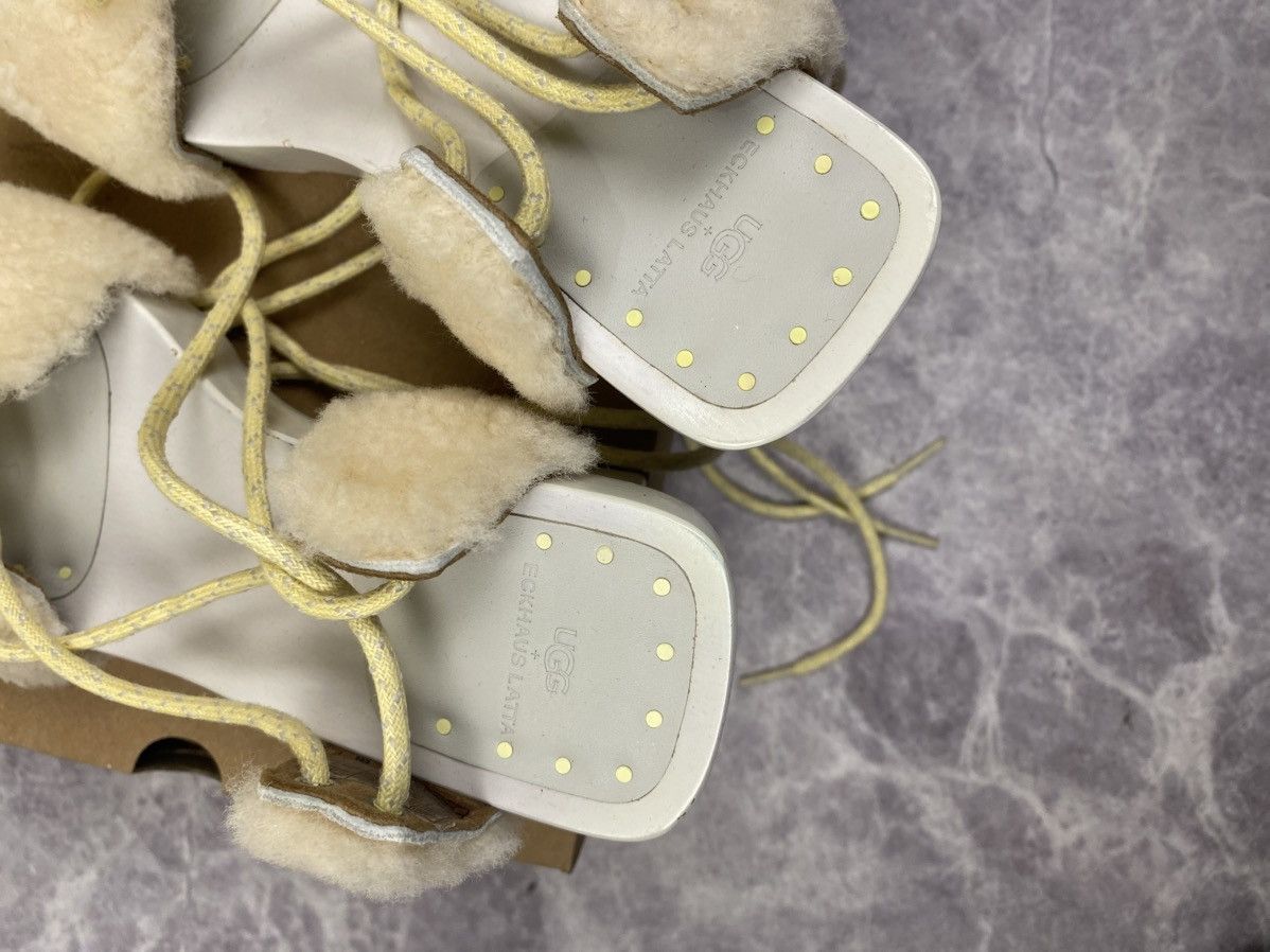 Eckhaus Latta Ugg x Eckhaus Latta Shearling Lace-Up Platform Sandals Size US 7 / IT 37 - 7 Thumbnail