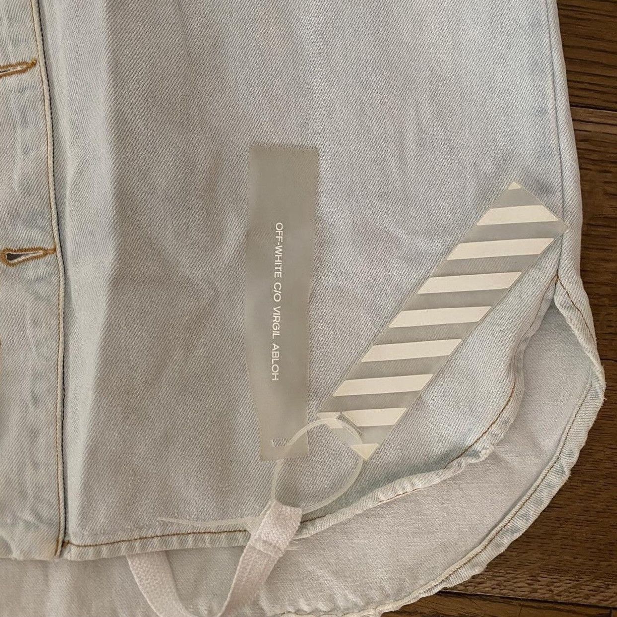 Off-White × Virgil Abloh Off White Denim Eagle Jacket Size US S / EU 44-46 / 1 - 5 Thumbnail