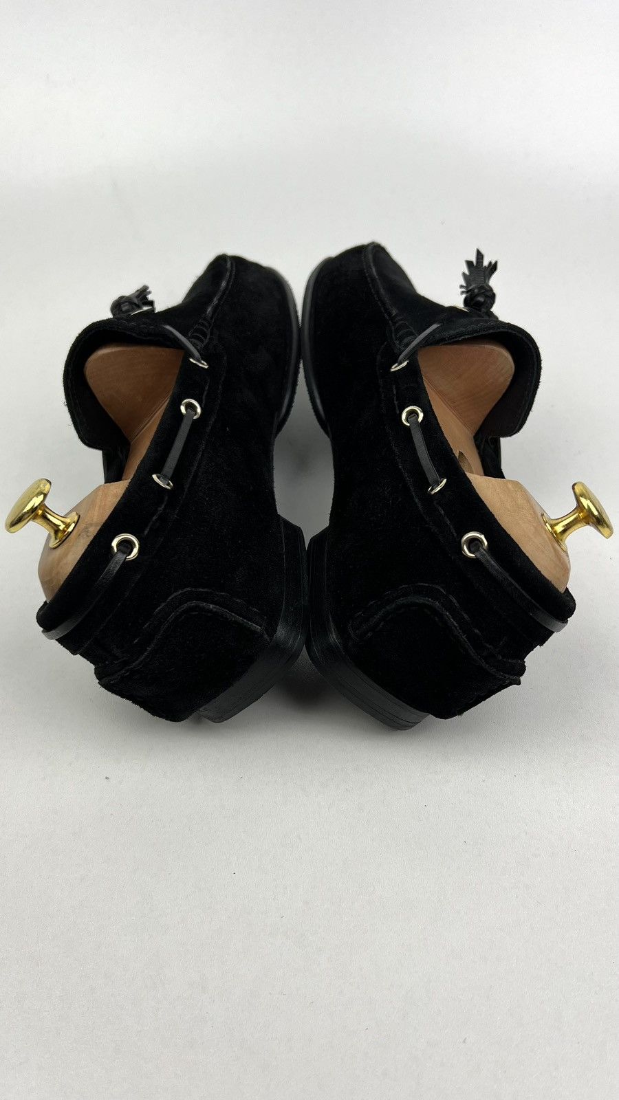 Tom Ford TOM FORD Loafers Black Suede Shoes Tassel Size US 12 / EU 45 - 9 Thumbnail