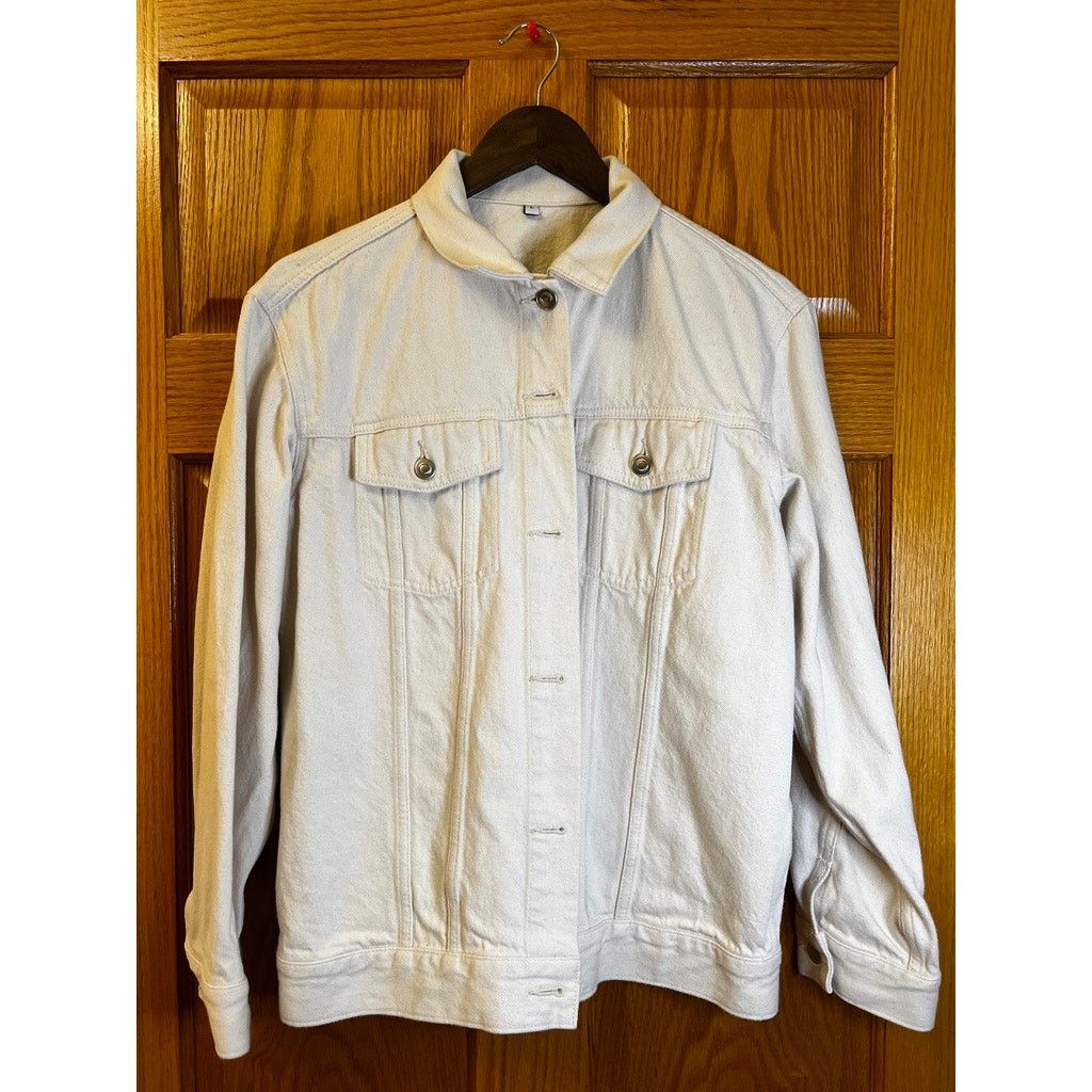 Muji Cream Denim Jacket Size US S / EU 44-46 / 1 - 1 Thumbnail