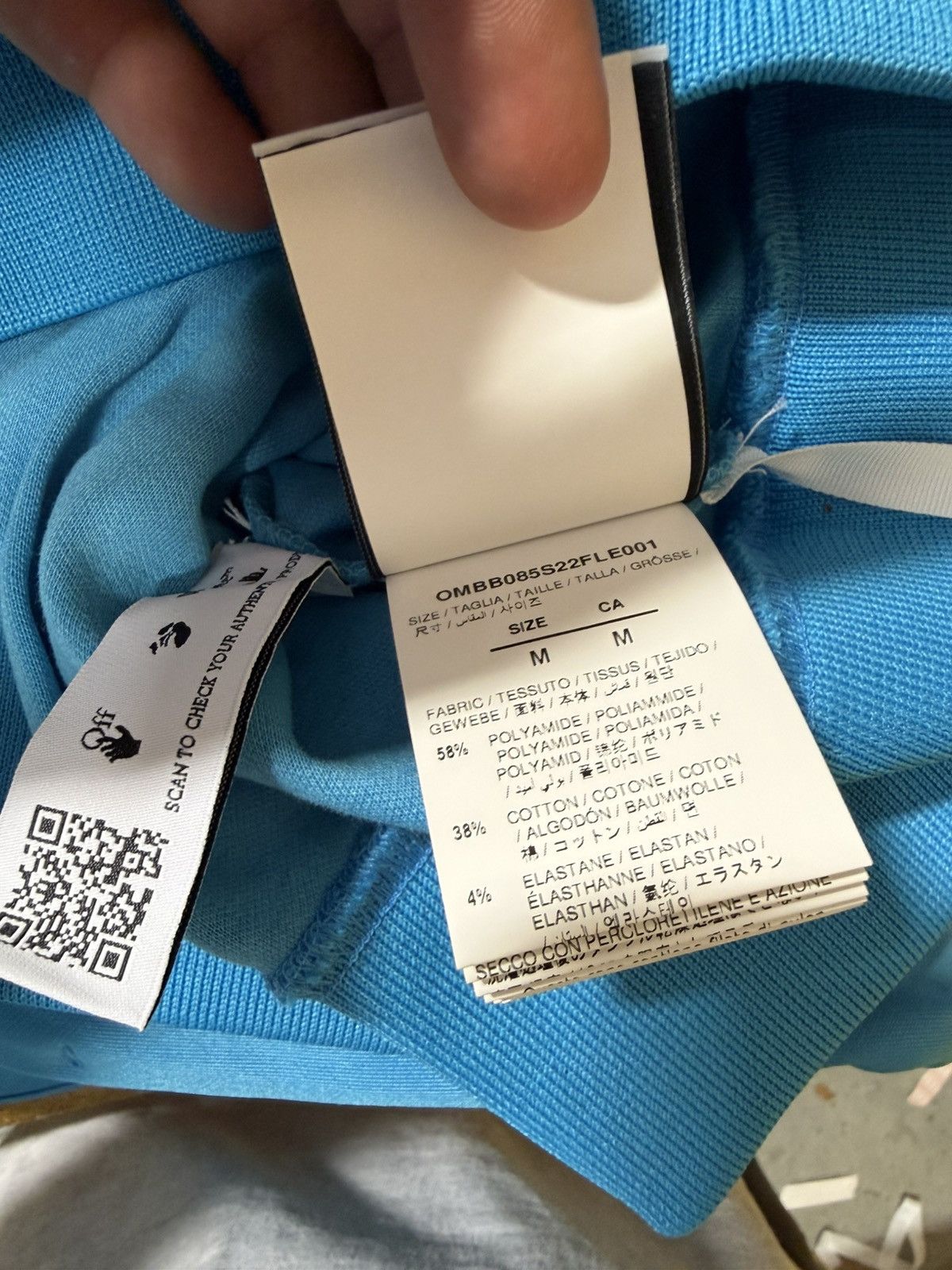 Off-White Off-White Hand Logo Hoodie Blue Size US M / EU 48-50 / 2 - 10 Thumbnail