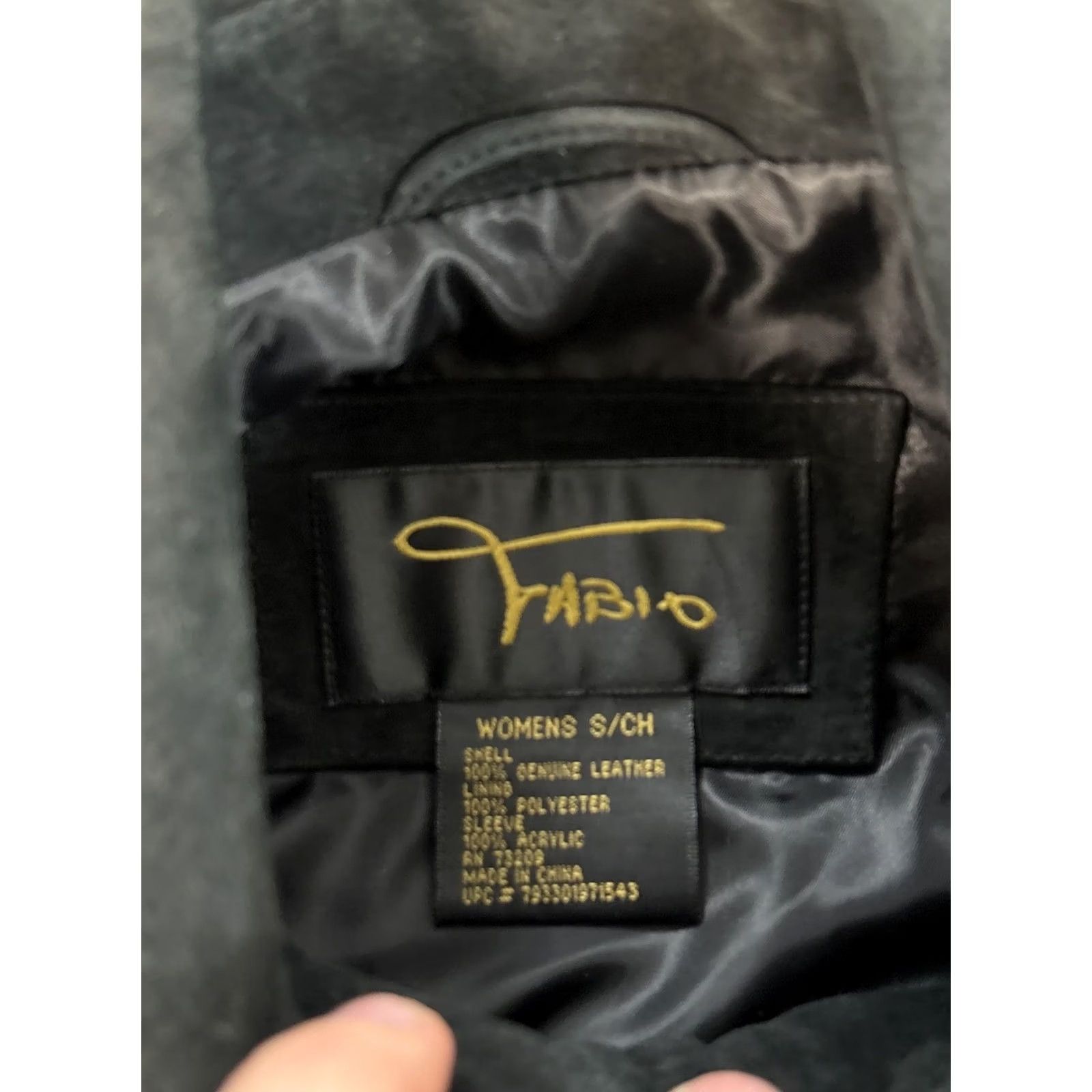 FABI VINTAGE Fabio Leather Jacket Womens Small Suede Black Full Zip Goth Biker 90s Womens Small Black Leather Full Zip Fabio Jacket Size S / US 4 / IT 40 - 4 Thumbnail