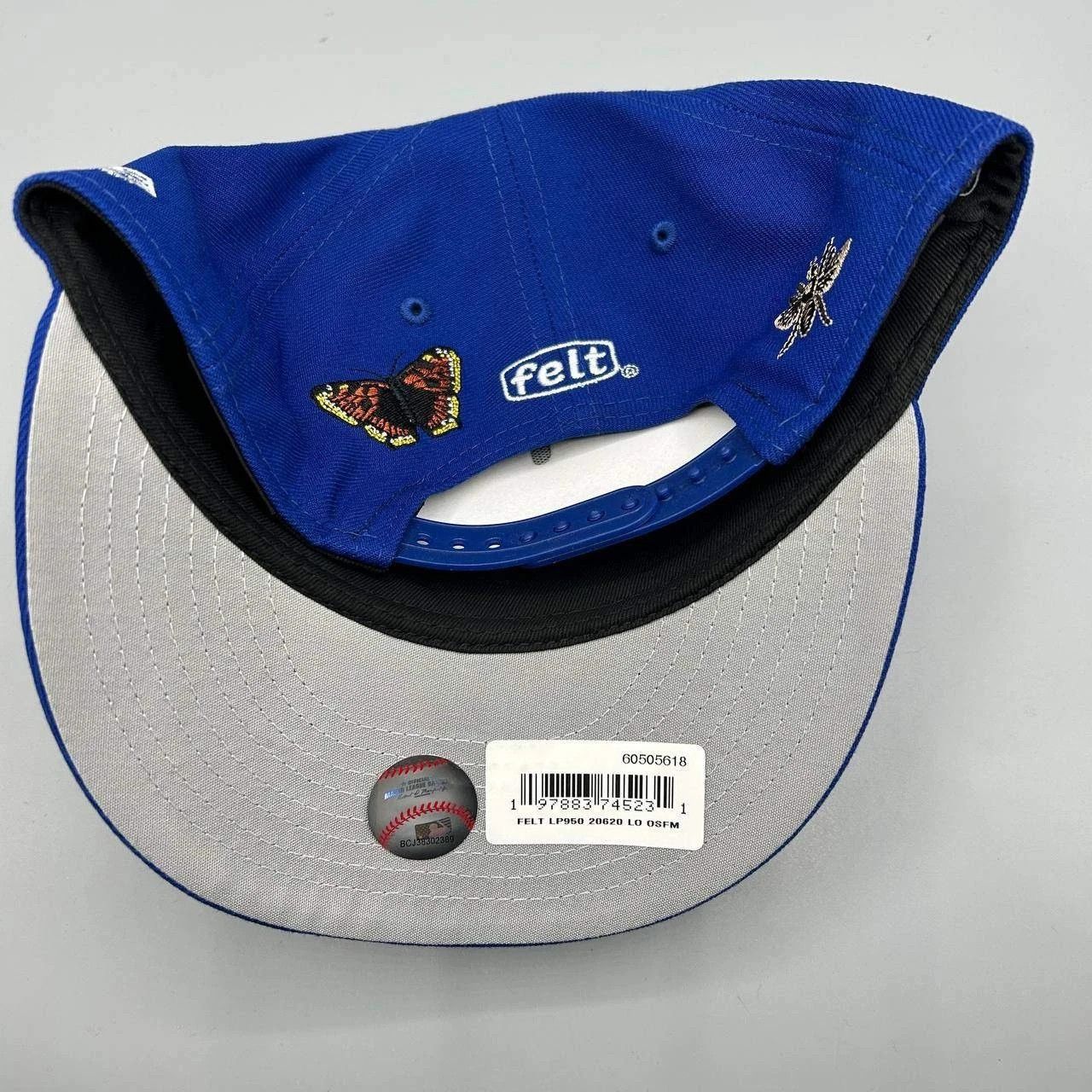 New Era Los Angeles LA Dodgers Felt Hat Men Blue Gray Snap Back Cap Size ONE SIZE - 3 Thumbnail