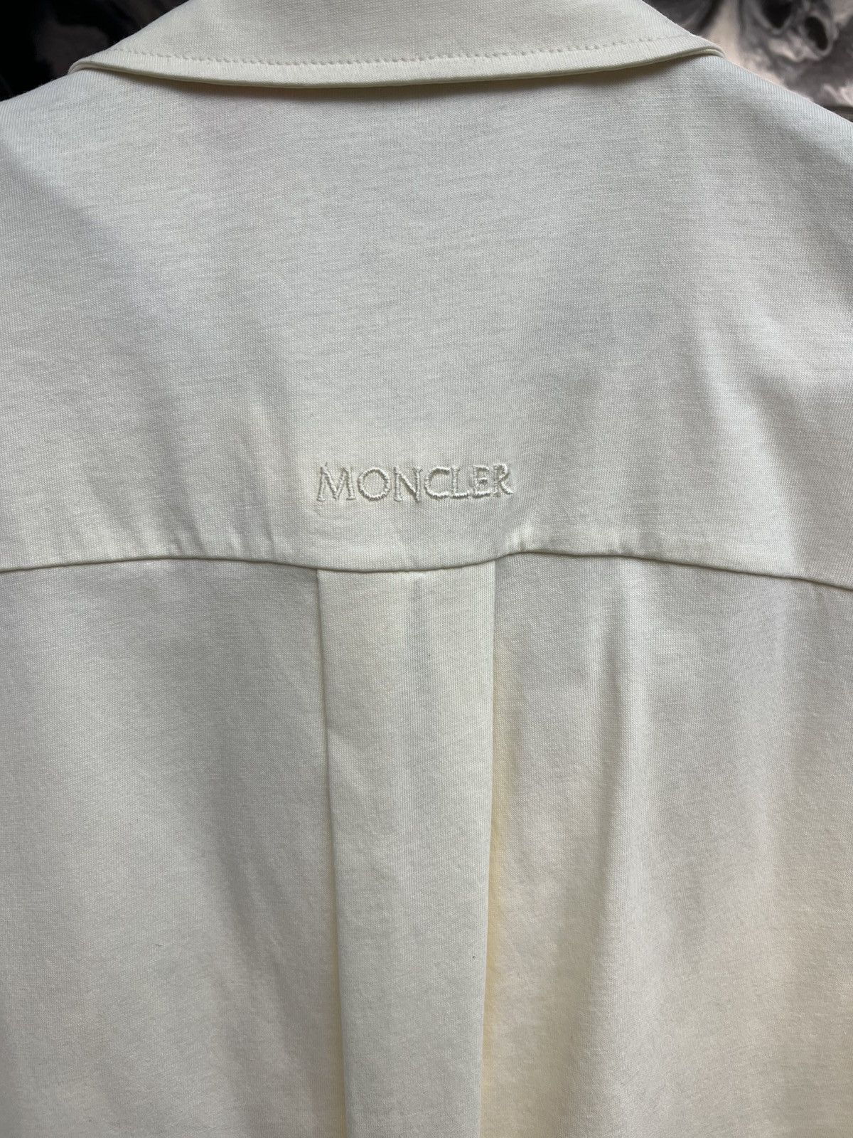 Moncler Moncler Embroidered Cotton Mini Shirt Dress Size L / US 10 / IT 46 - 7 Thumbnail